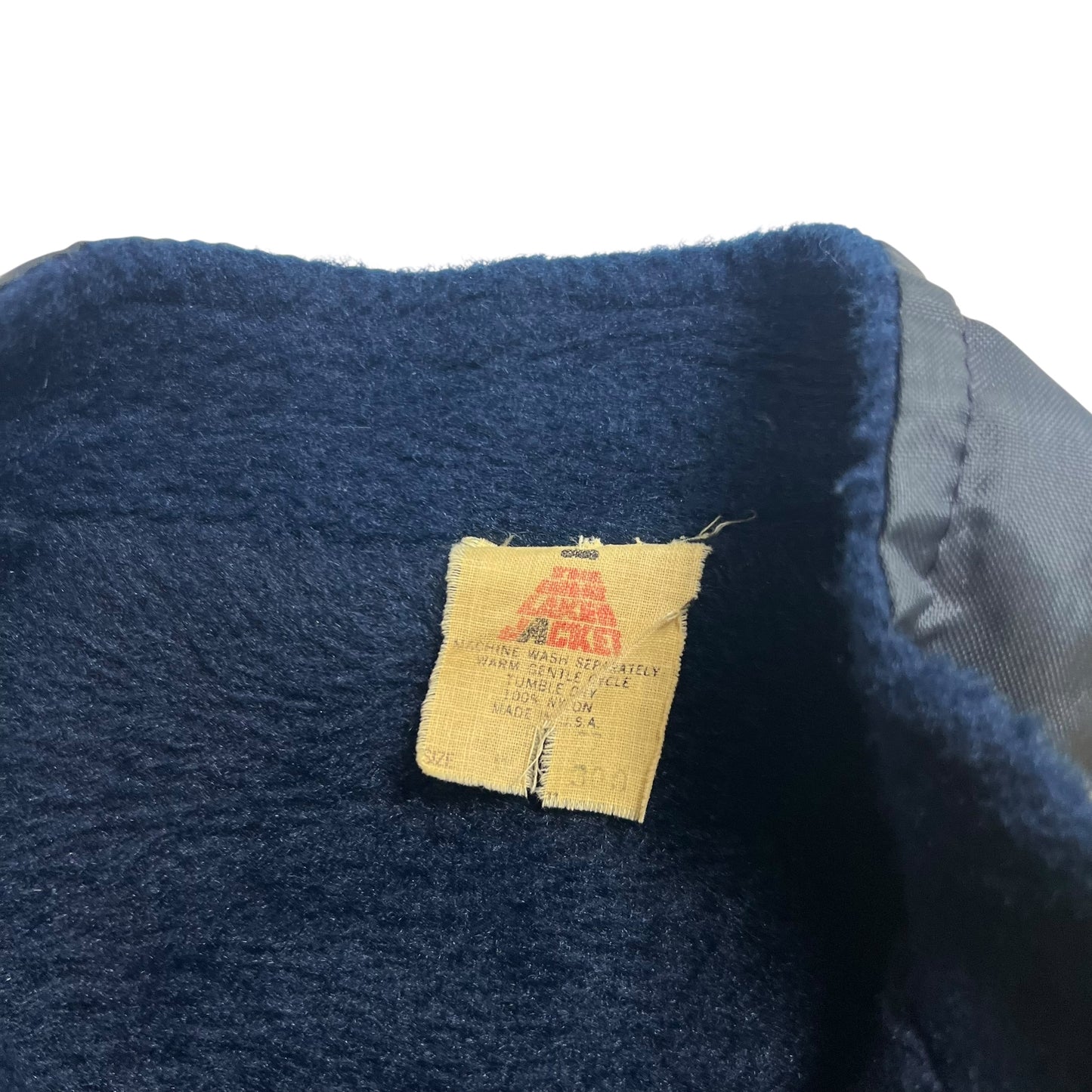 Vintage 1970s Keep On Truckin’ Robert Crumb patch Sherpa lined jacket (L)