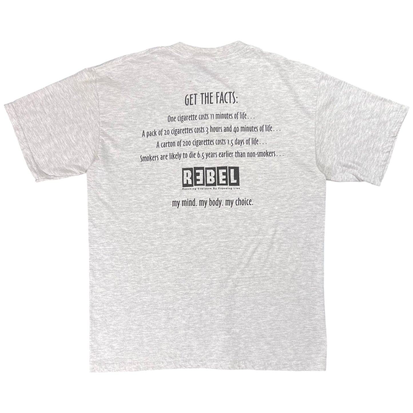 Vintage Y2K Quit Now… Anti Smoking Cigarettes tee (L)