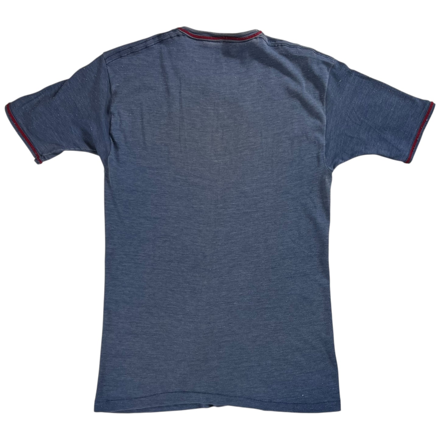 Vintage 1970s faded blue blank tee (M)