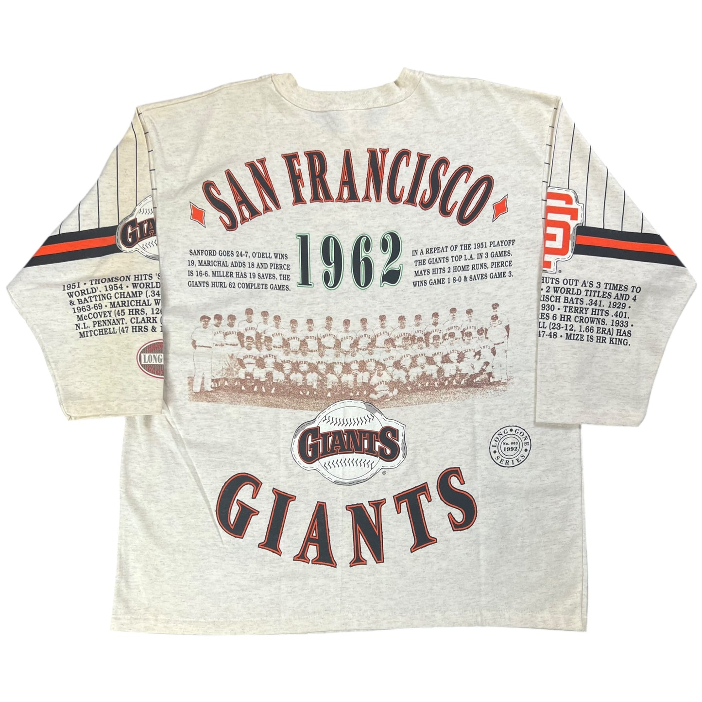 Vintage 90s Long Gone San Francisco Giants all over print shirt (XL) DS NWT