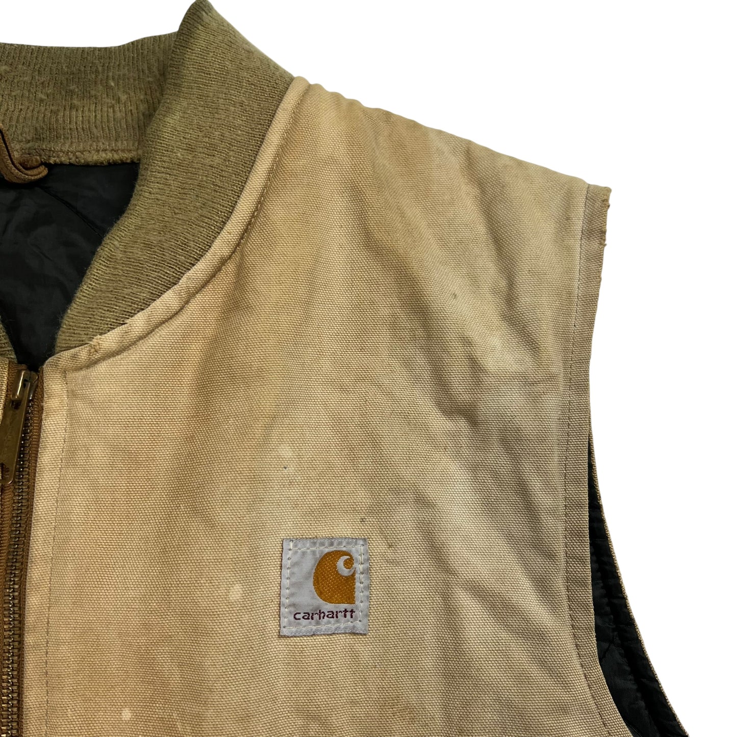 Vintage 90s Carhartt Union Made VO186 worn work vest (XL)