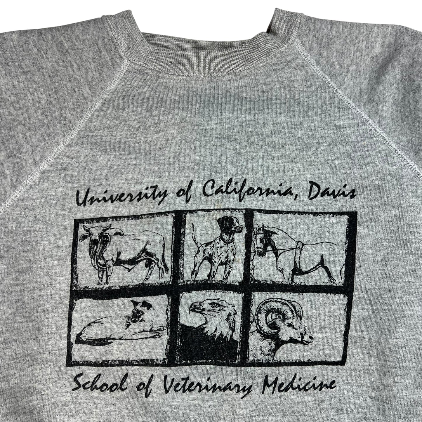 Vintage 80s University of California Davis School of Veterinary Medicine crewneck (M/L)