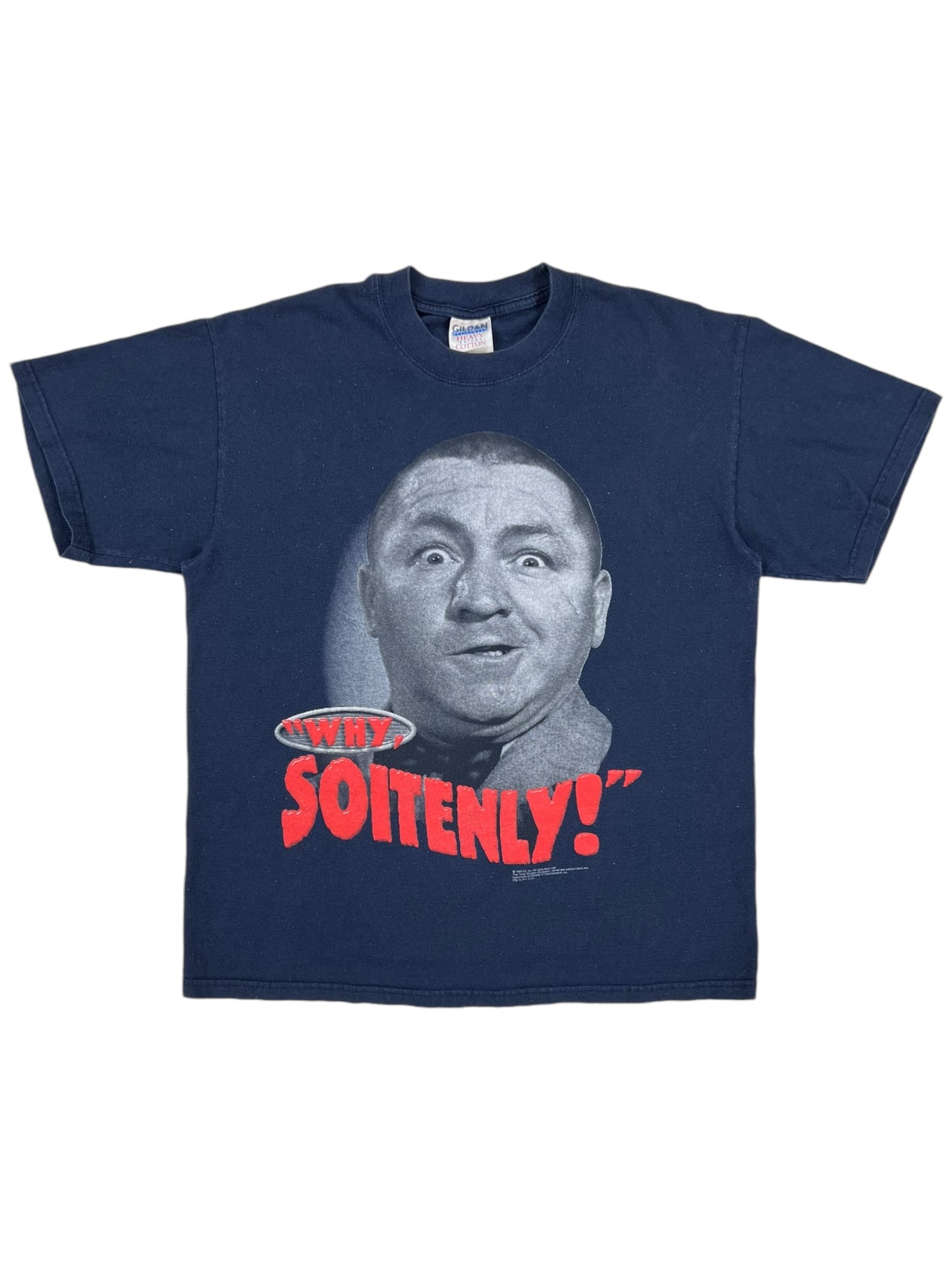 Vintage 1999 Three Stooges Curly “Why, Soitenly!” Tee (L)