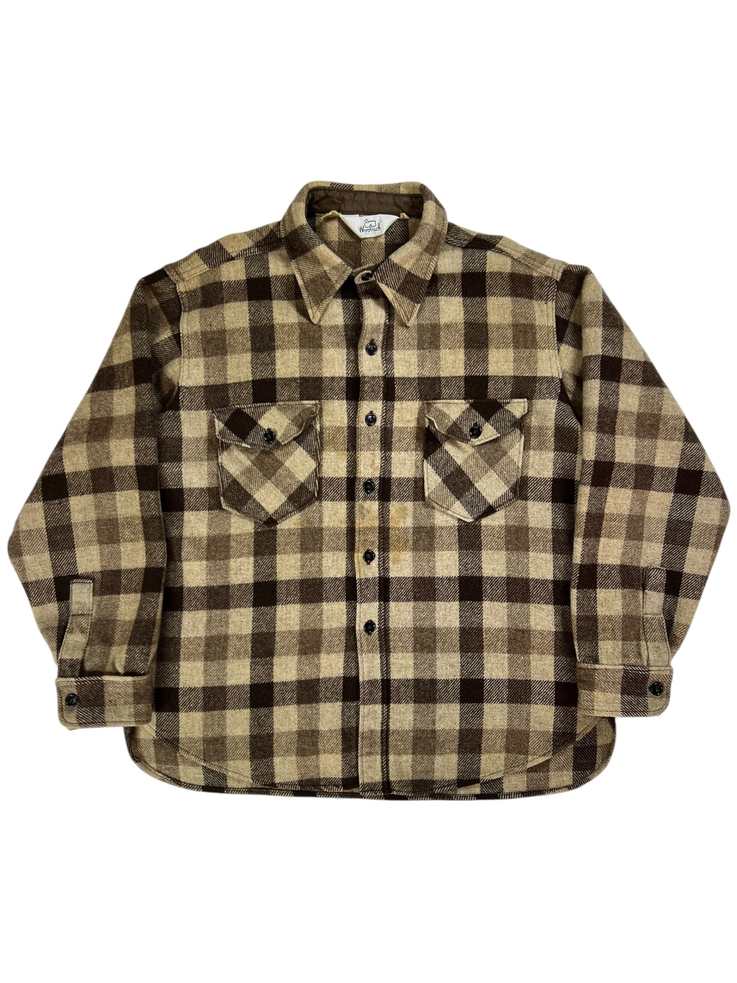 Vintage 1970s Woolrich plaid flannel button up (XL)