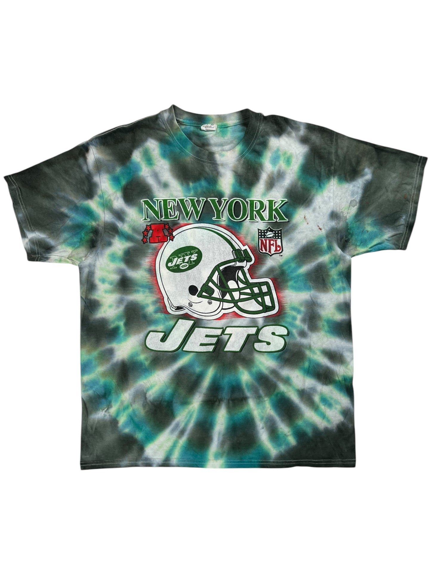 2008 New York Jets roster tie dye tee (XL)