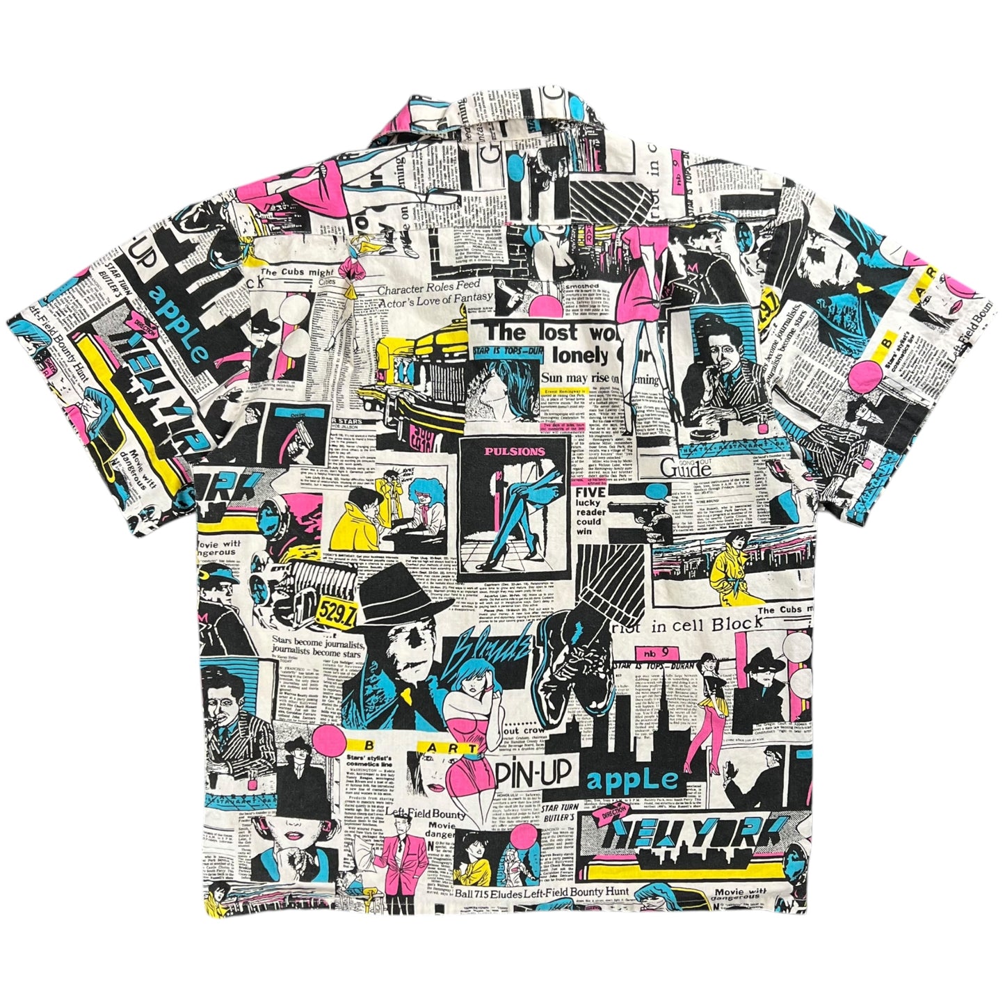 Vintage 80s BonHomme Pop Art loop bar button up shirt (M/L)