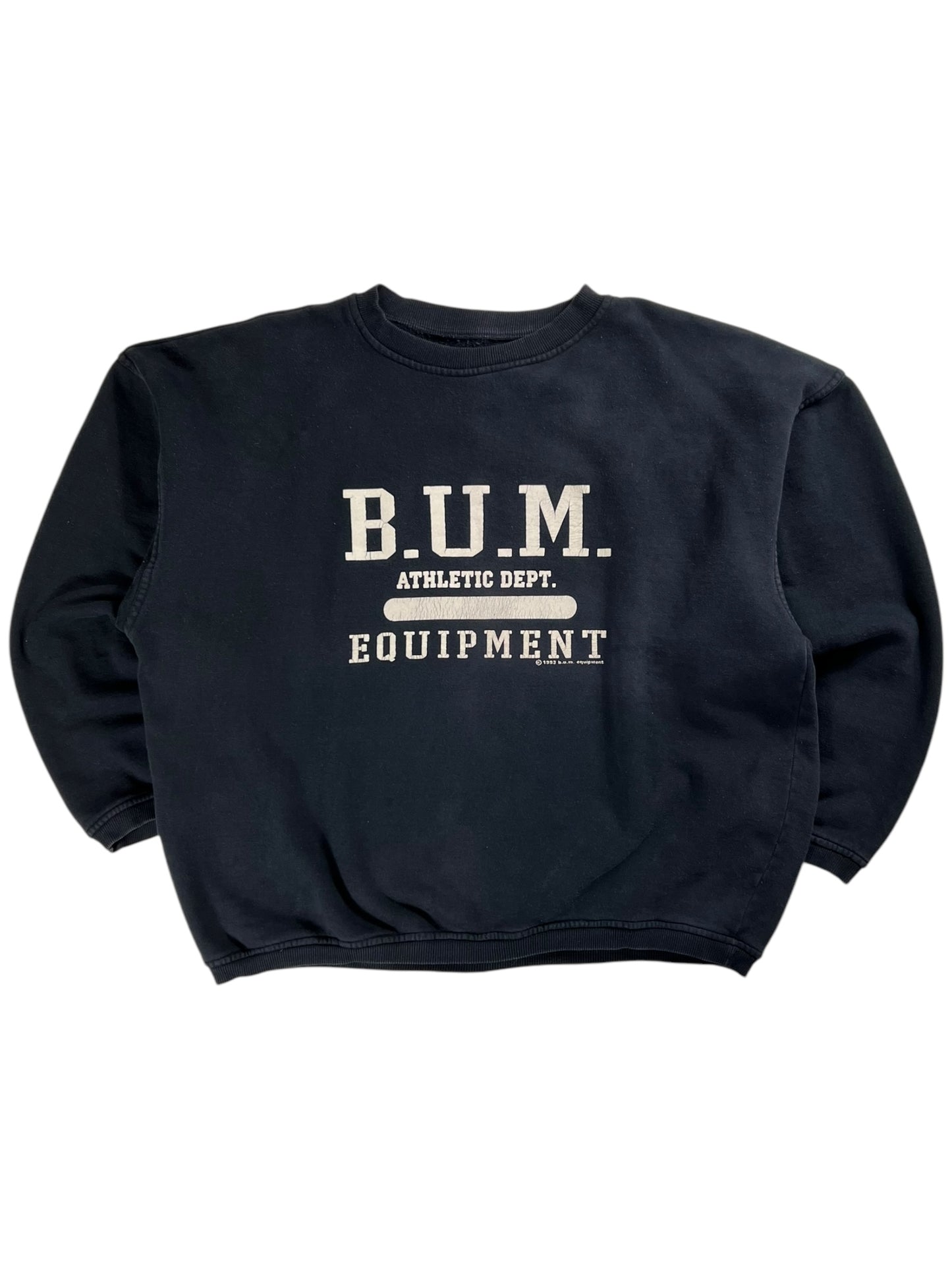 Vintage 1993 BUM Equipment Athletic Dept faded crewneck (XL)