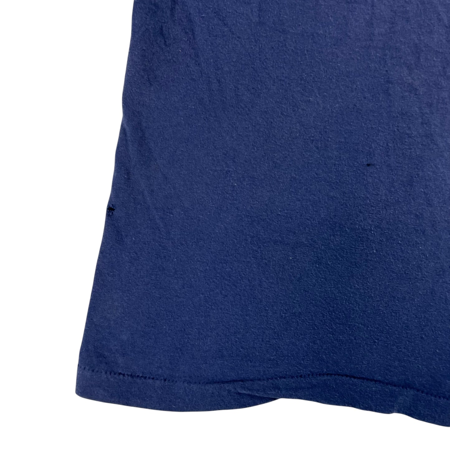Vintage 80s Fruit of the loom navy blue faded pocket tee (M)