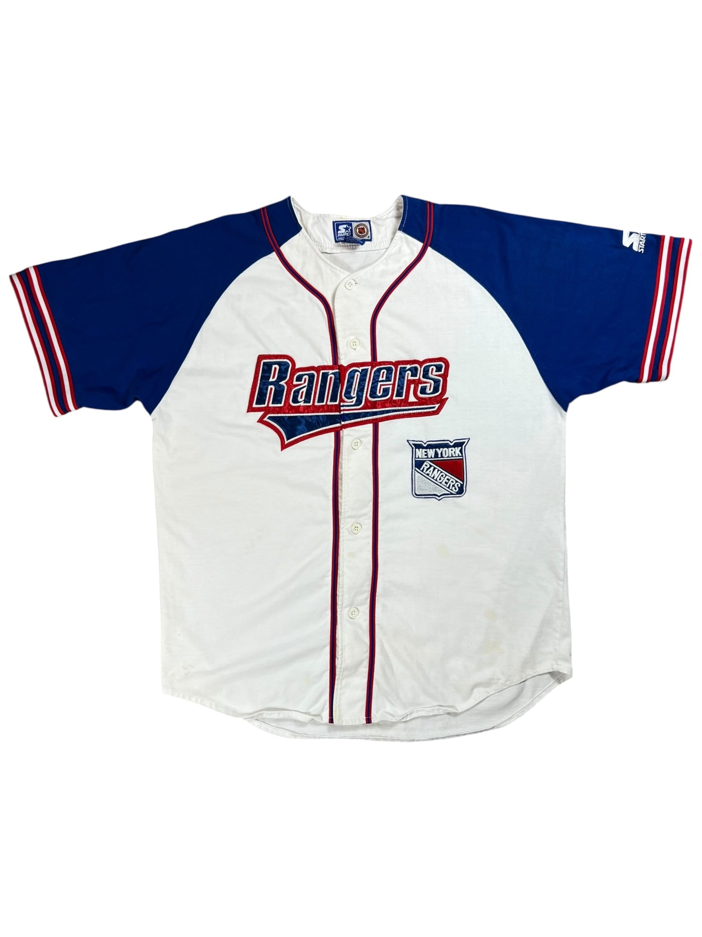 Vintage 90s Starter New York Rangers baseball jersey (XL)