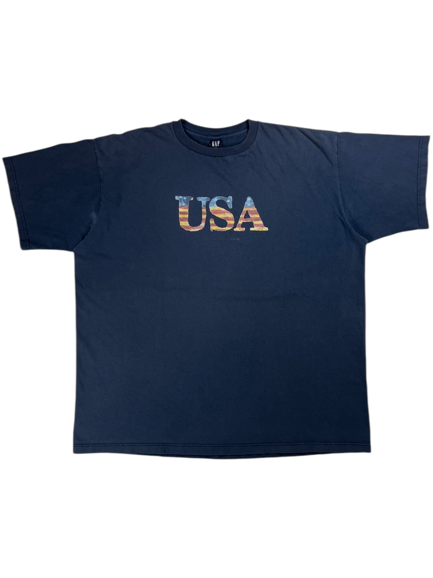 Vintage 90s GAP USA faded navy tee (XXL)