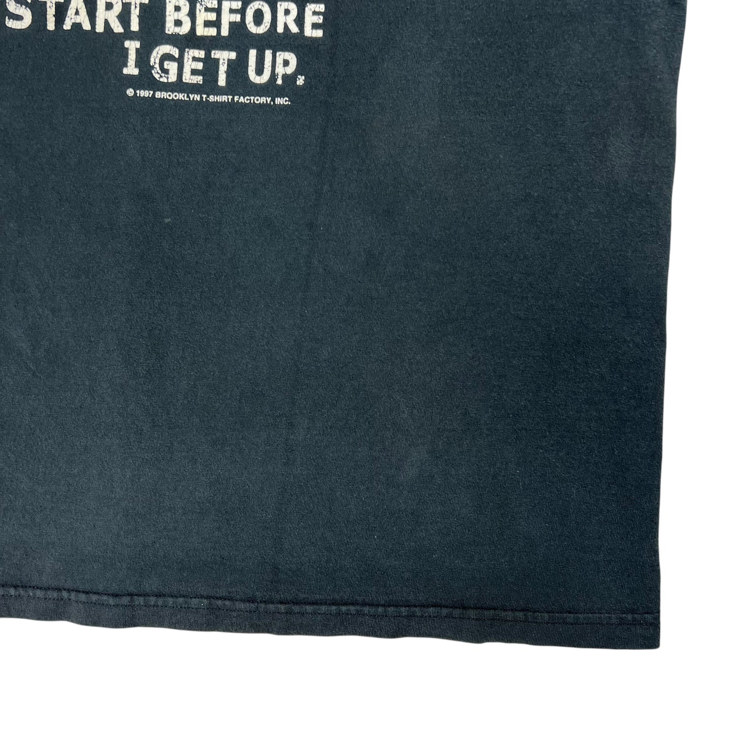 Vintage Y2K Regrettably all the good paying jobs start before I get up. tee (XL)
