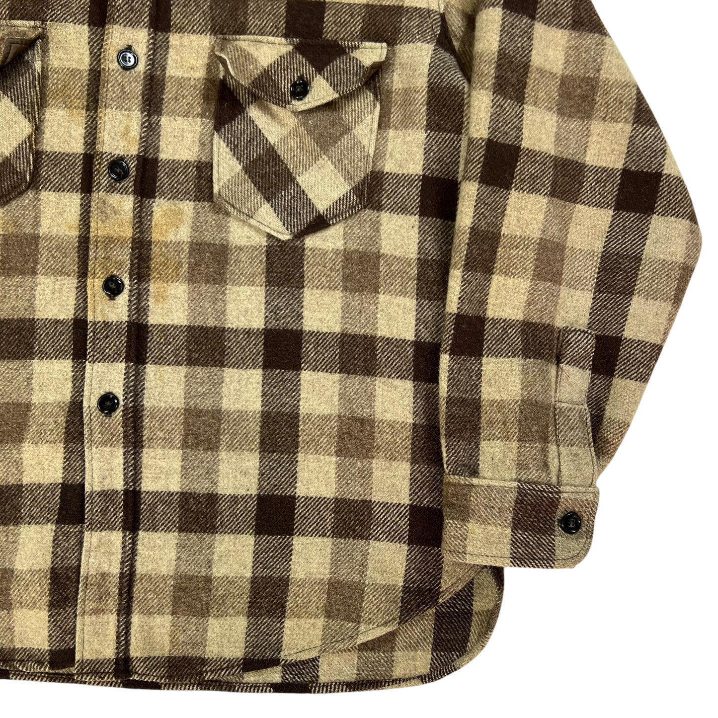 Vintage 1970s Woolrich plaid flannel button up (XL)