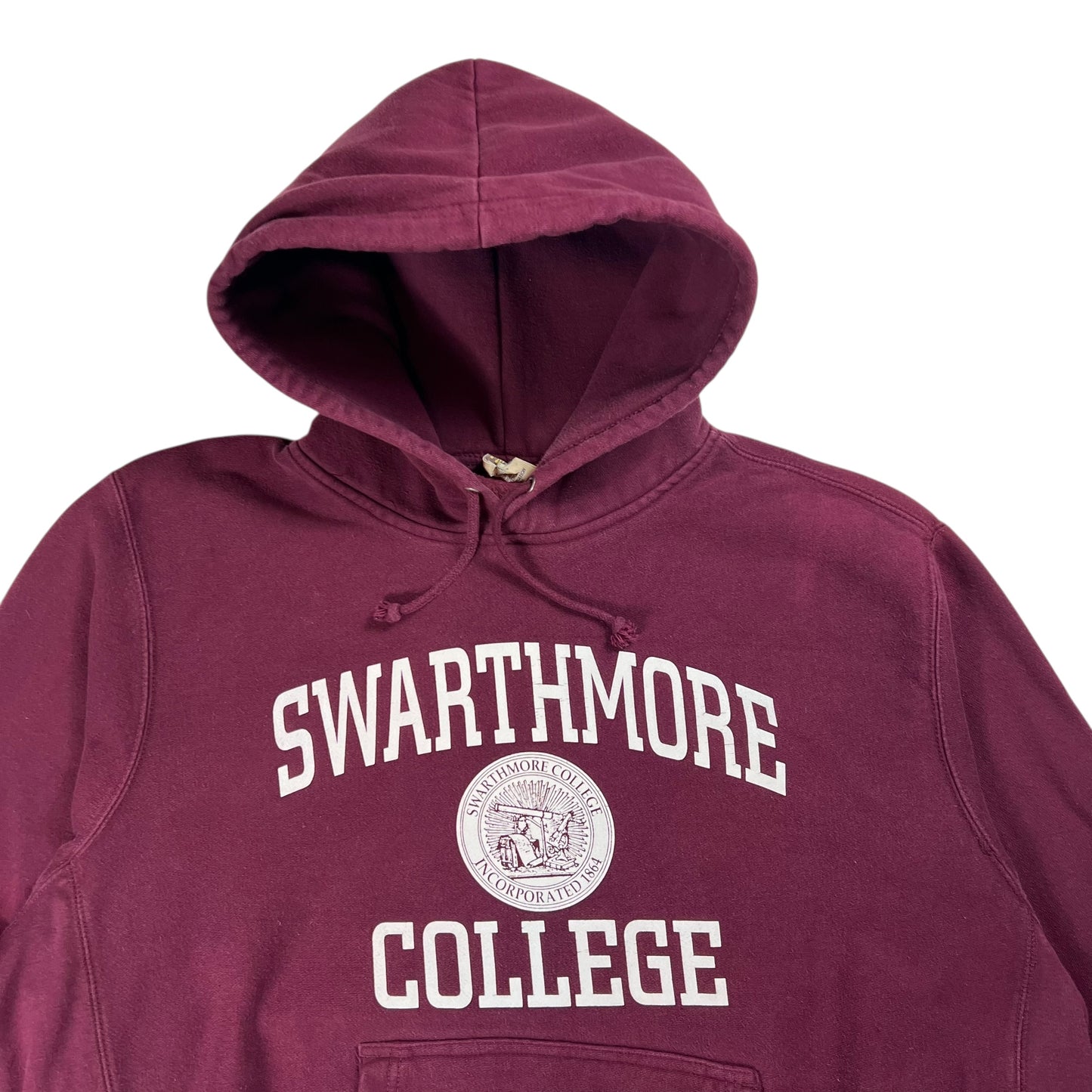 Vintage Y2K Swarthmore College faded weave hoodie (L/XL)