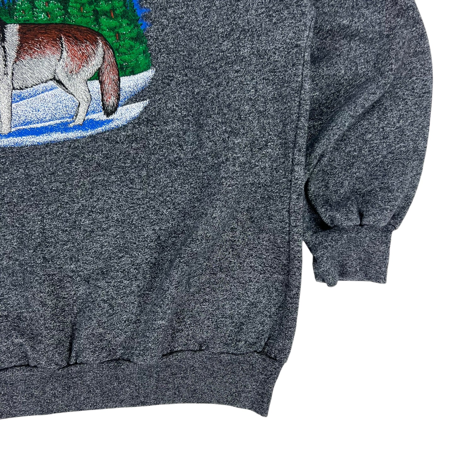 Vintage 90s Wolves nature crewneck (L)