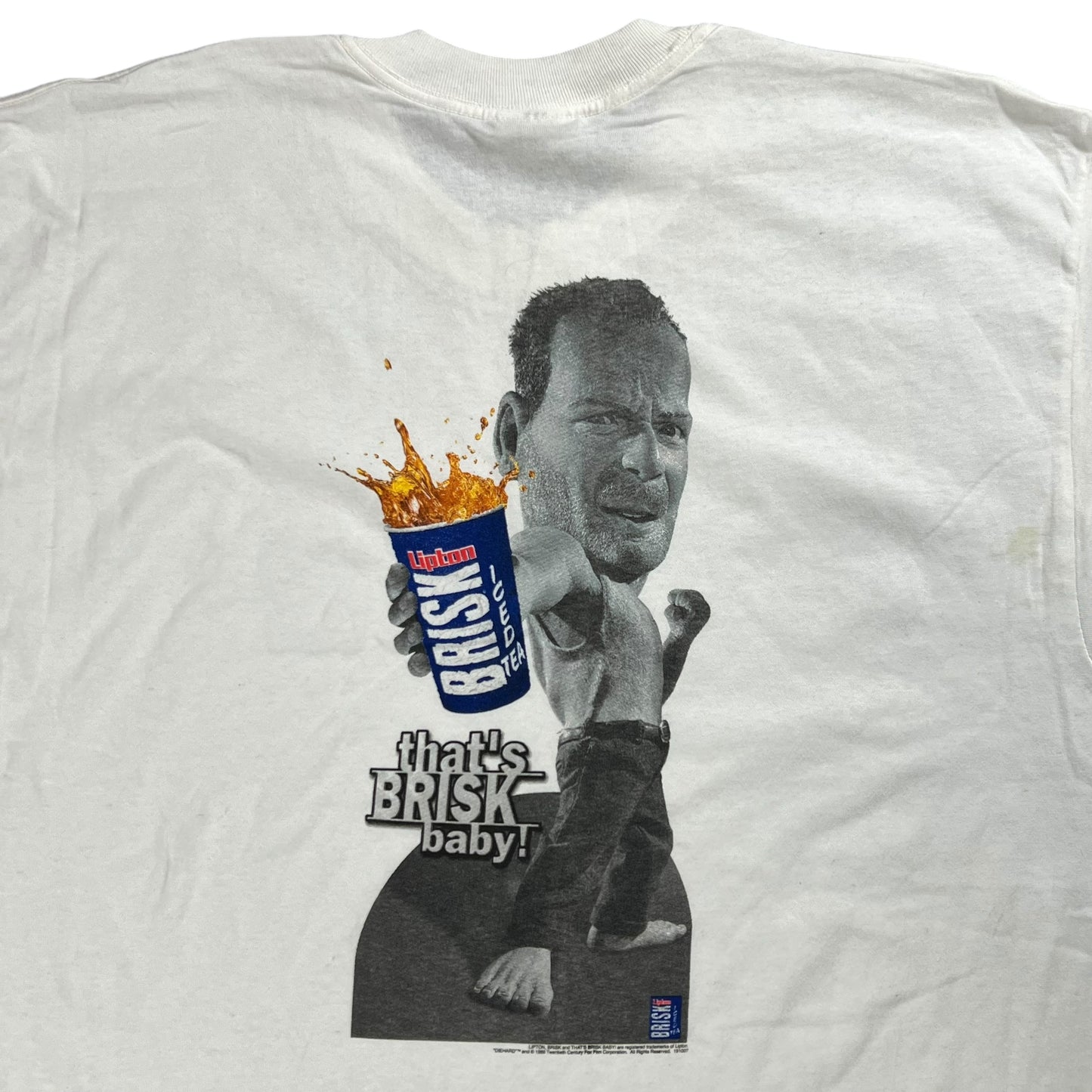 Vintage 90s Bruce Willis Diehard Brisk Lipton promo tee (XL)