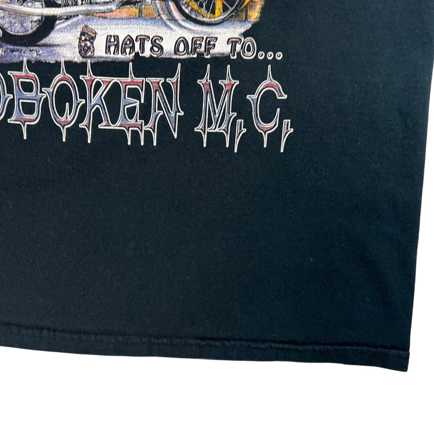 Vintage Y2K Hoboken M.C. New Jersey Motorycle Club tee (M)