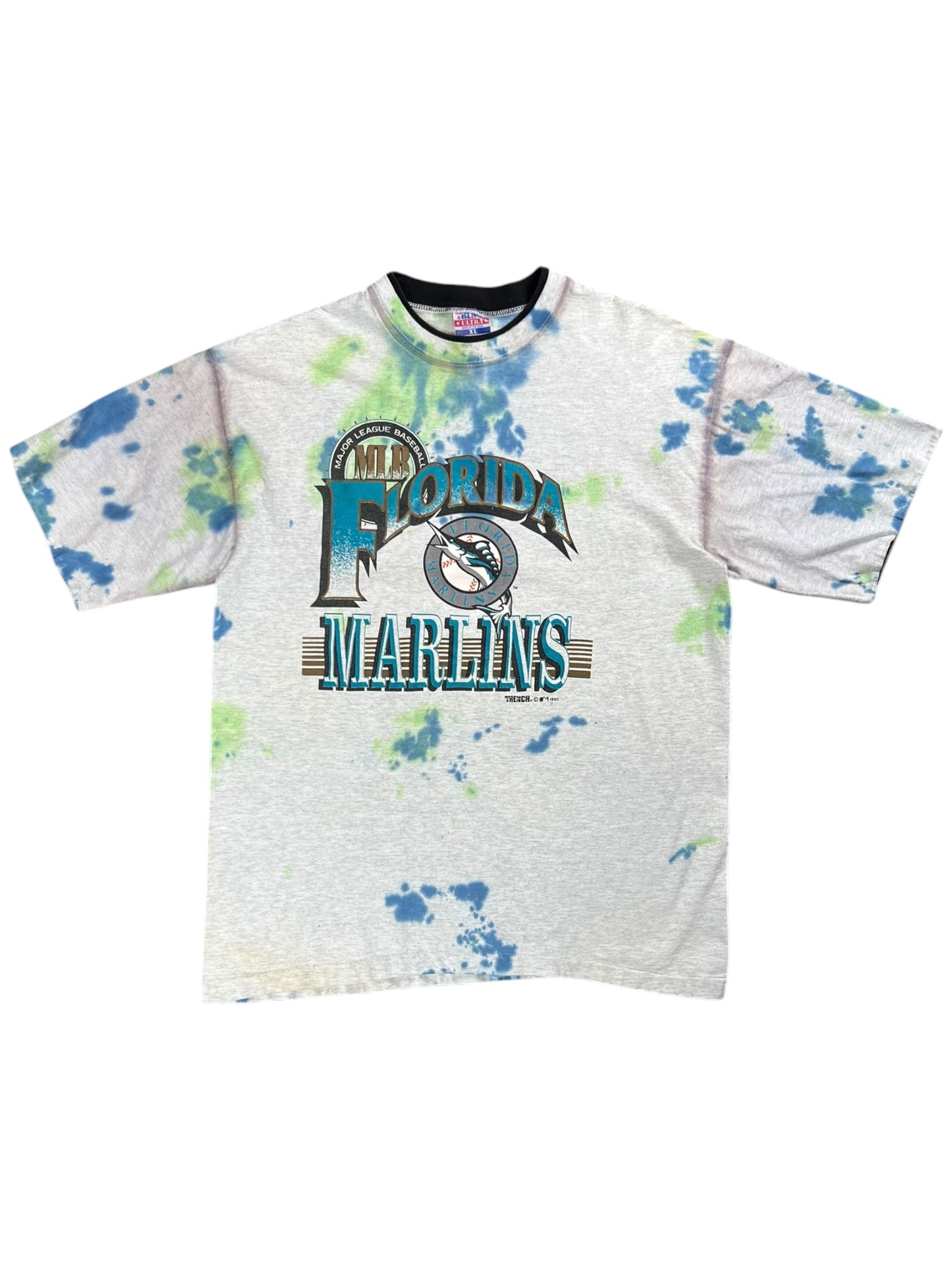 Vintage 90s Florida Marlins tie dye tee (XL)