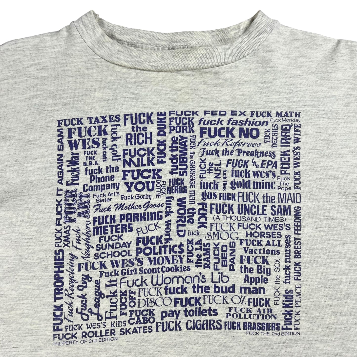 Vintage 80s Fuck everything raunchy tee (M)