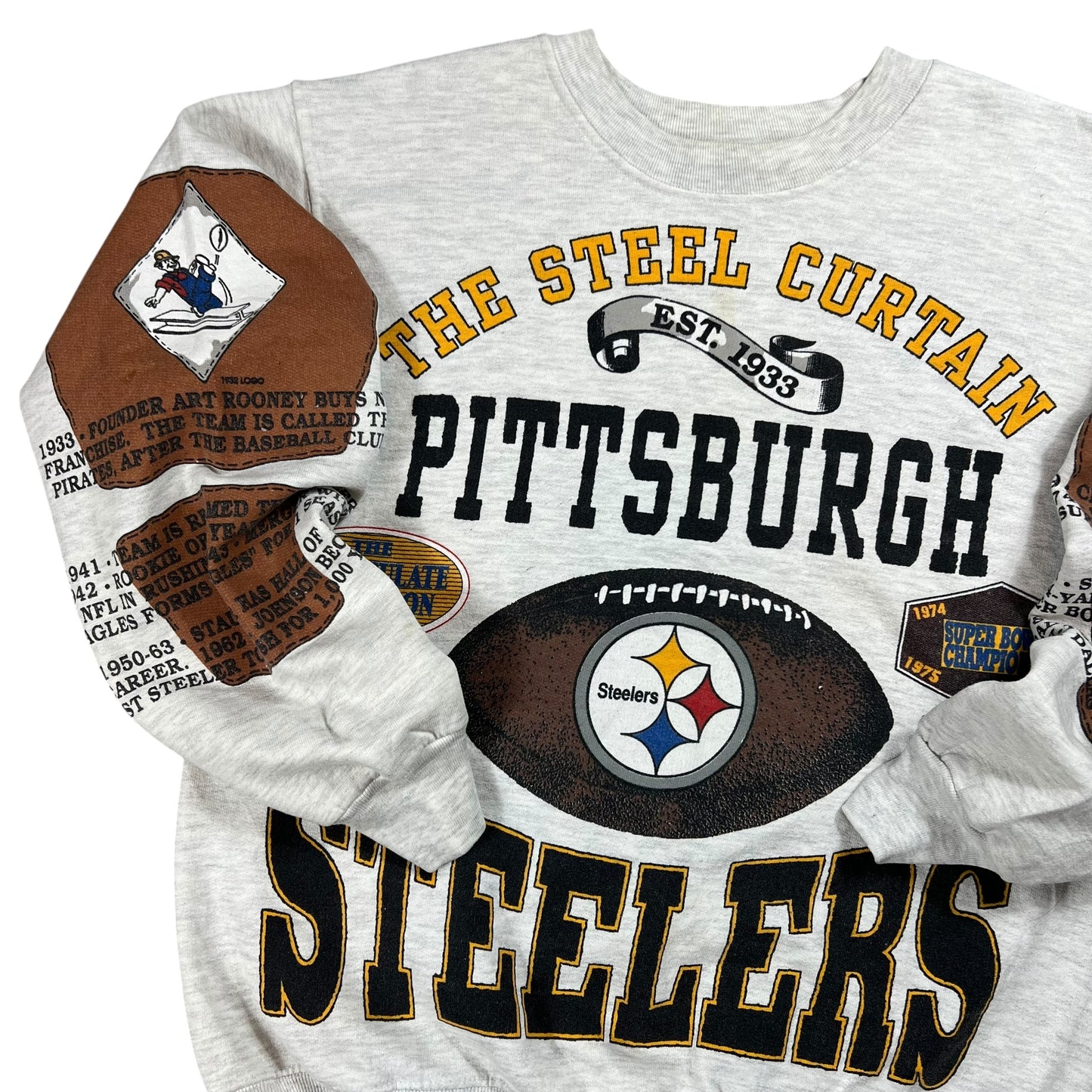 Vintage 1991 Long Gone Pittsburgh Steelers all over print crewneck (M)