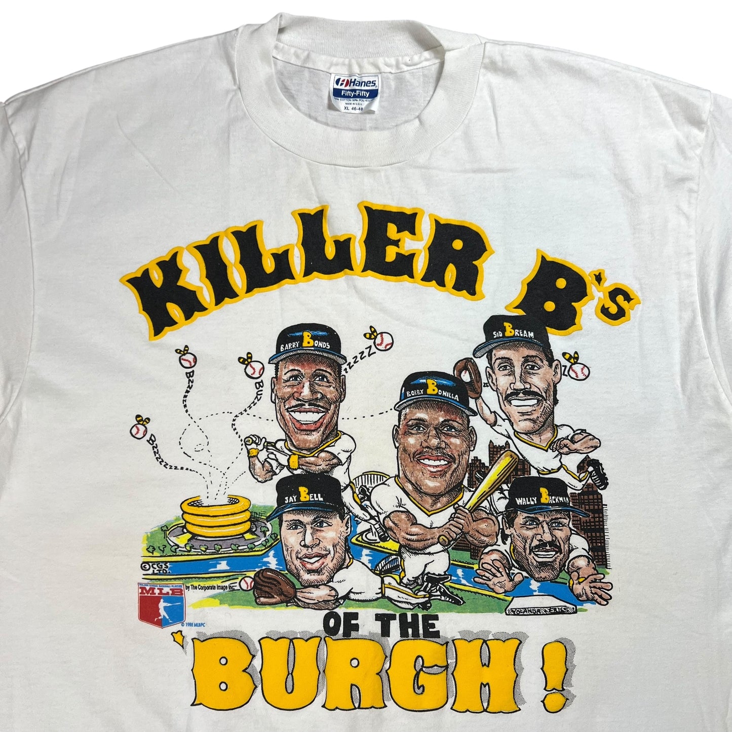 Vintage 1988 Killer B’s of the Burgh! Pittsburgh Pirates caricature tee (XL)