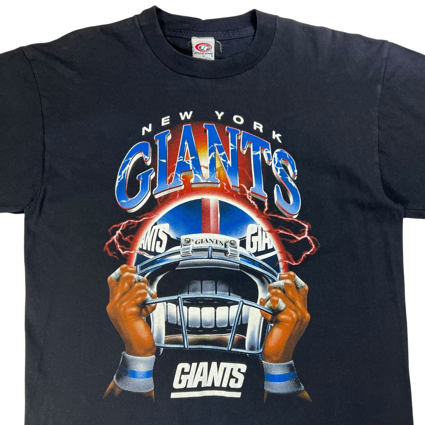 Vintage 90s New York Giants Lightning print tee (L)