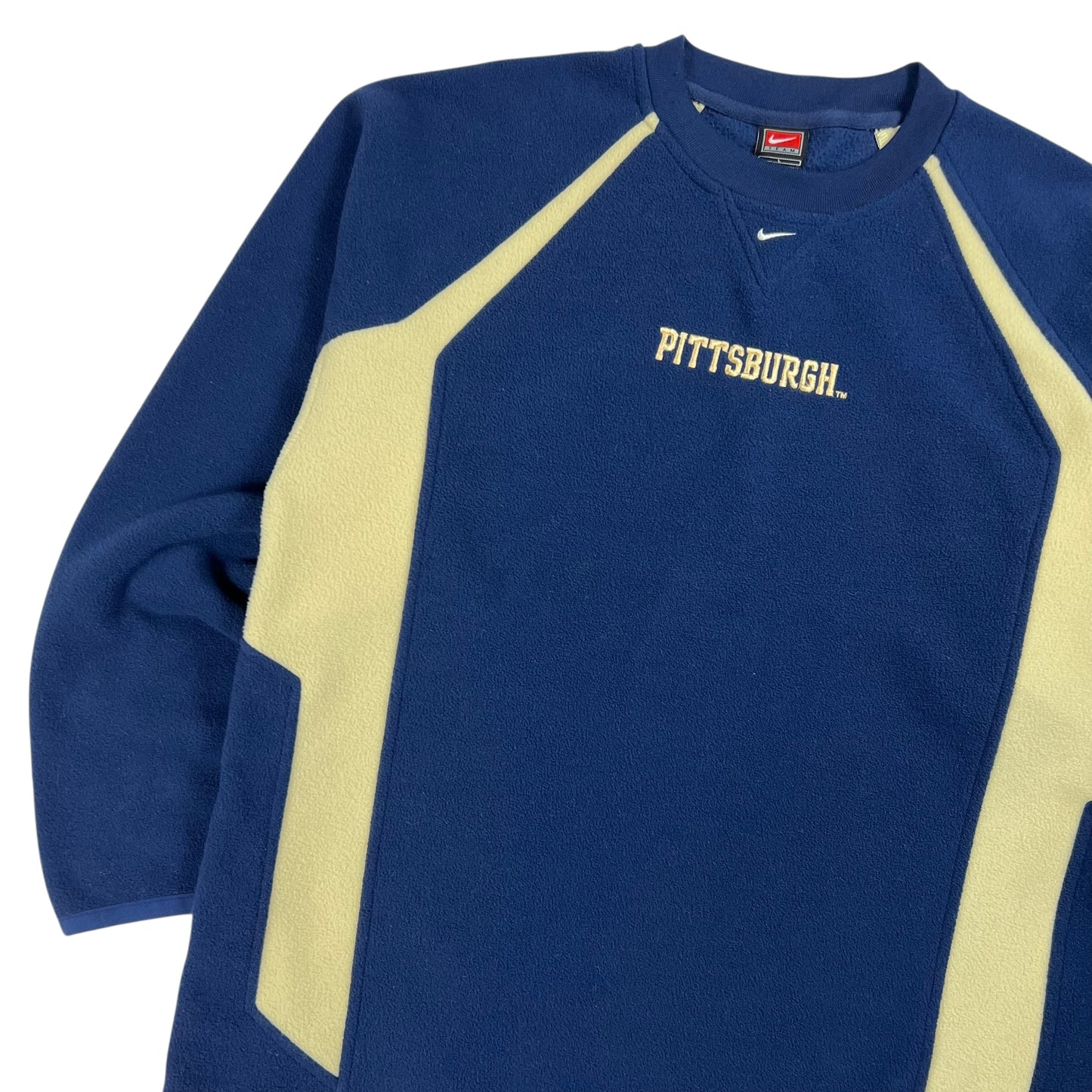 Vintage Y2K Nike center swoosh UPitt University of Pittsburgh Panthers fleece crewneck (L)