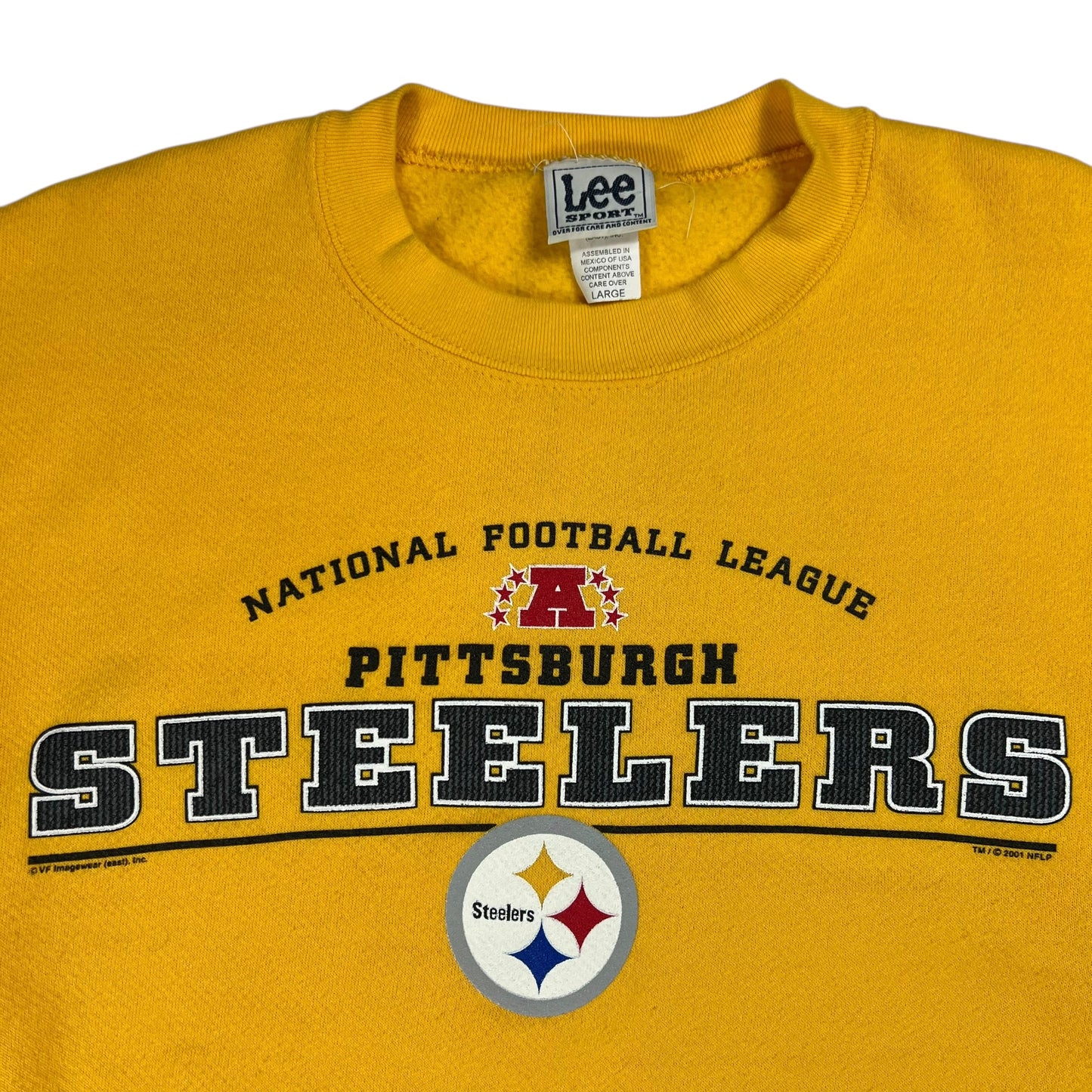 Vintage 2001 Pittsburgh Steelers yellow crewneck (L)