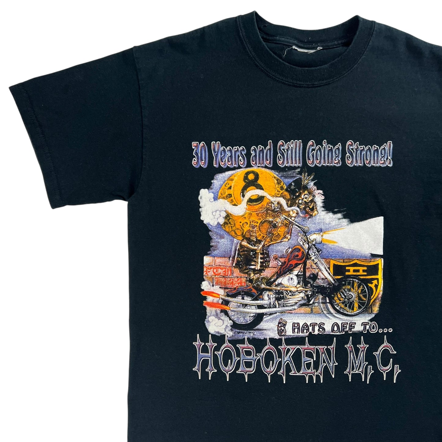Vintage Y2K Hoboken M.C. New Jersey Motorycle Club tee (M)