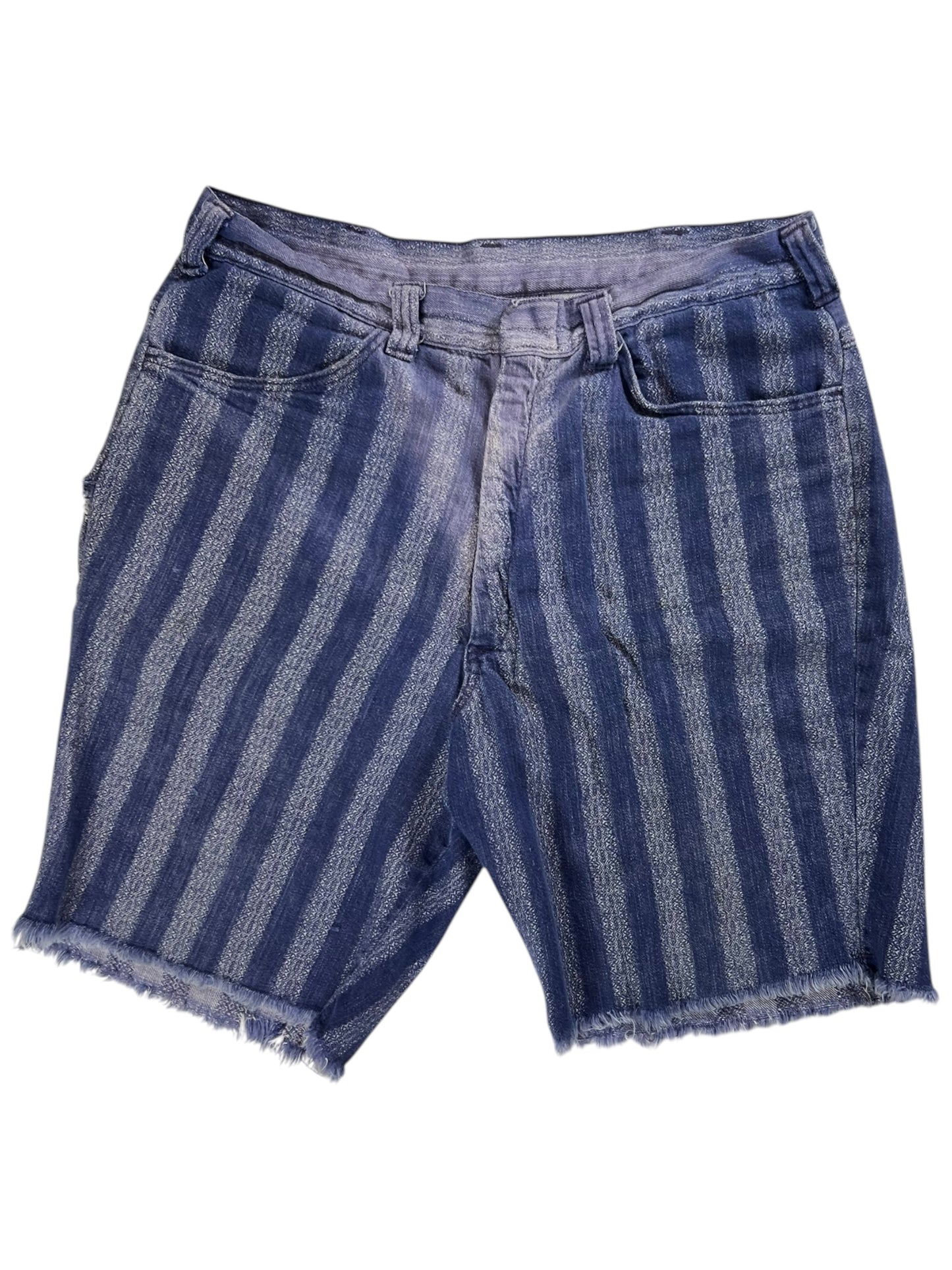 Vintage 1970s faded striped cut off shorts (31)