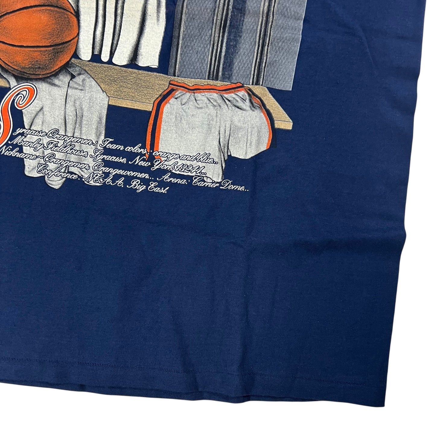 Vintage 90s Nutmeg Syracuse Orangemen basketball tee (XL) DS NWT