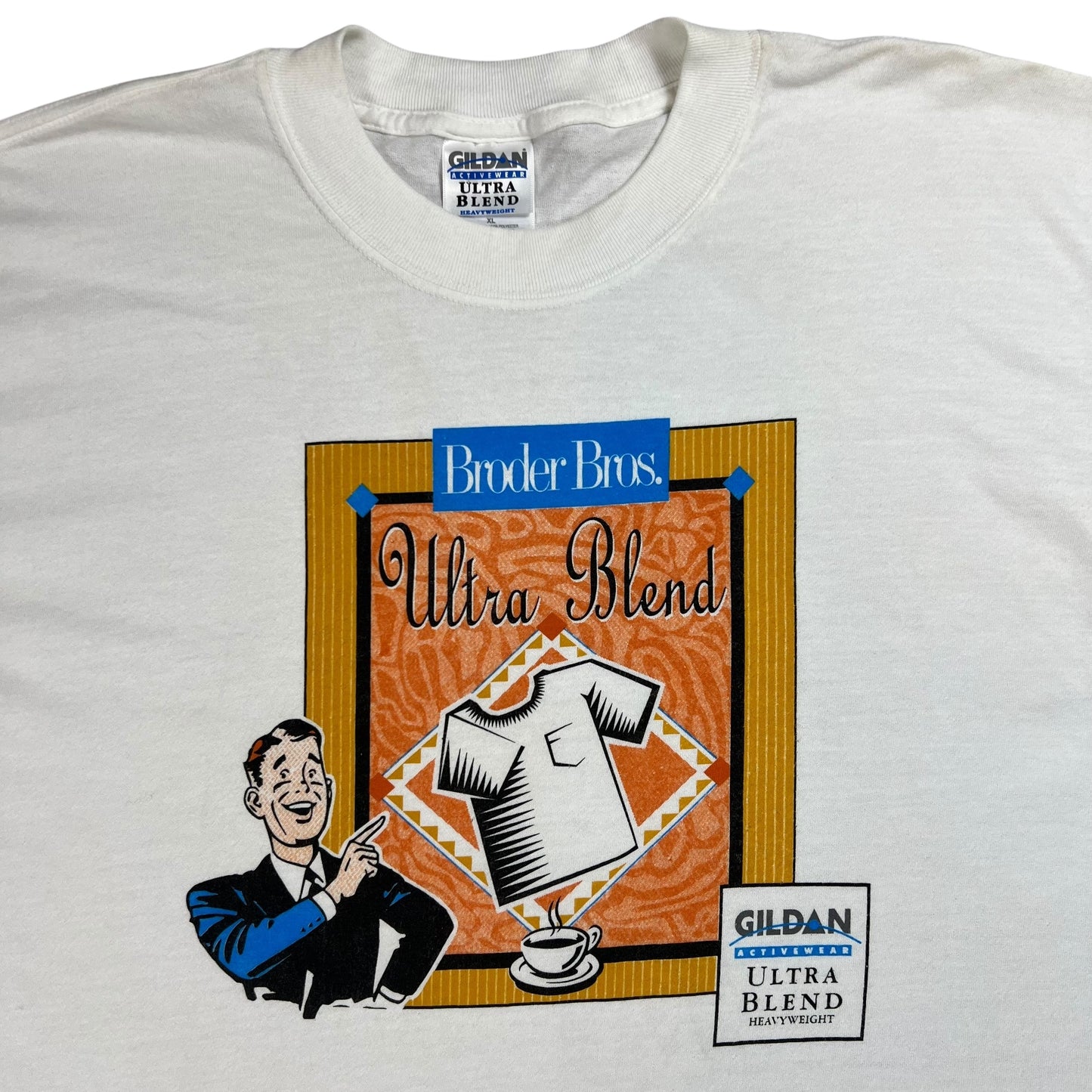 Vintage 90s Gildan Ultra Blend promo shirt shirt tee (XL)