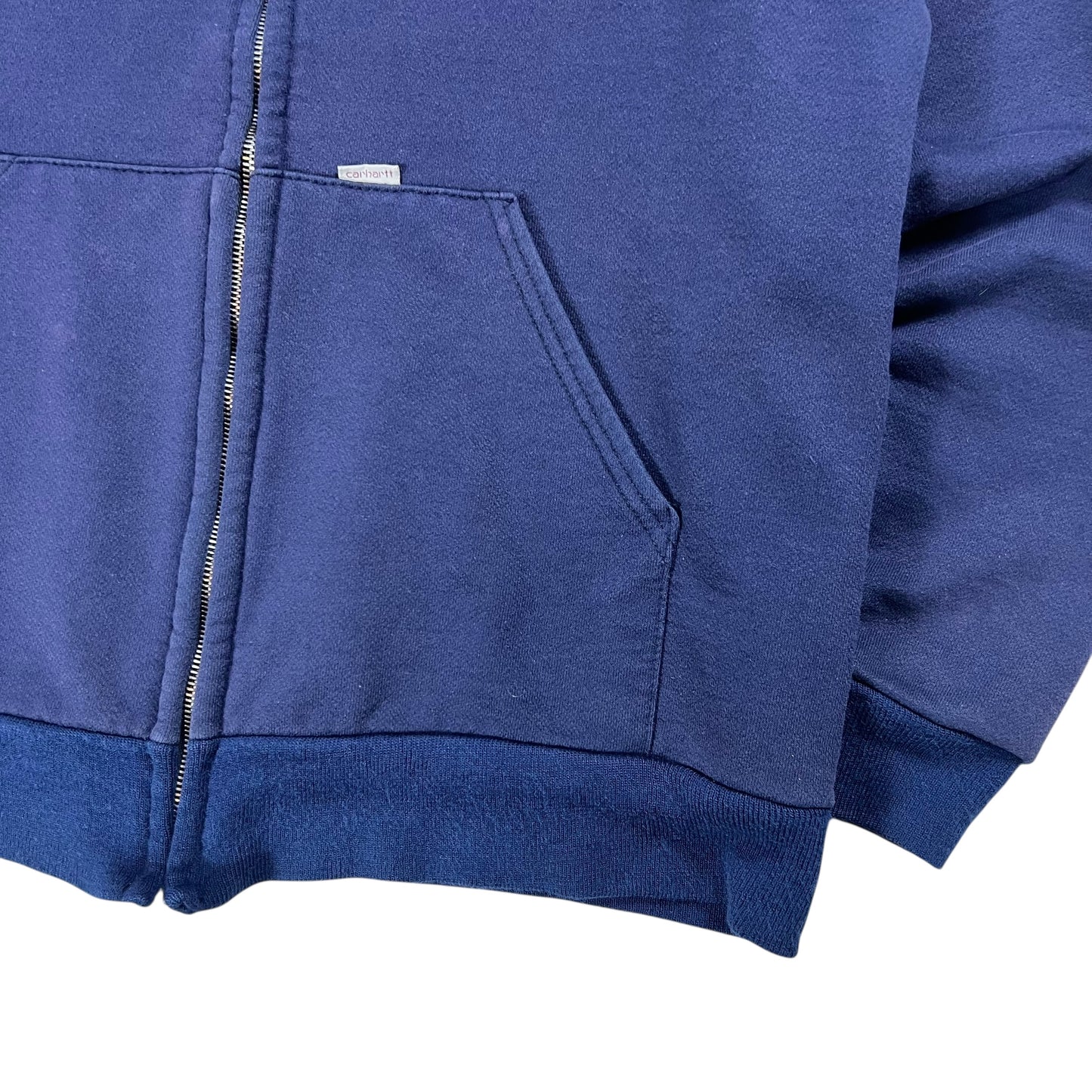 Vintage 80s Carhartt Waffle Lined faded zip up hoodie (L)