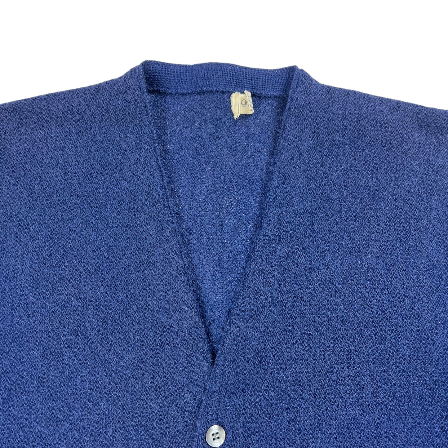 Vintage 1970s Mohair blend navy cardigan sweater (M/L)