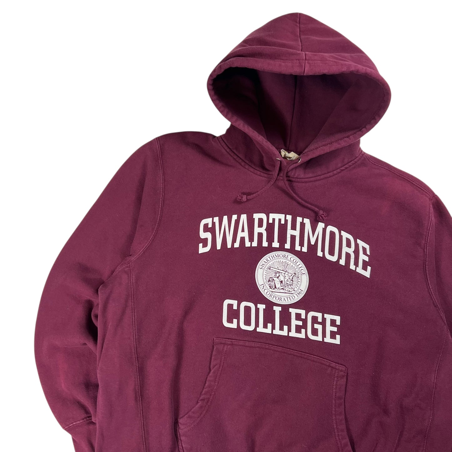 Vintage Y2K Swarthmore College faded weave hoodie (L/XL)