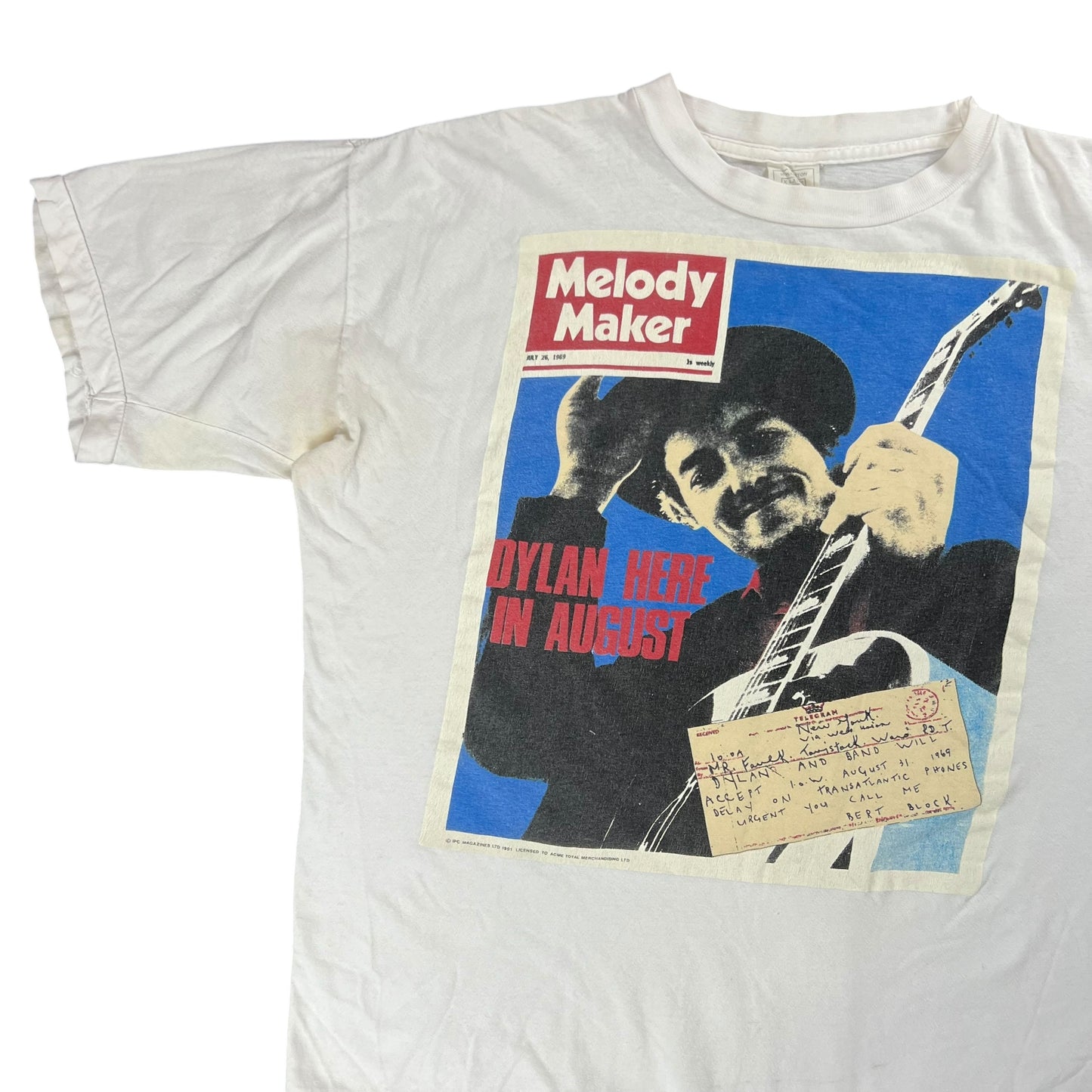 Vintage 1991 Bob Dylan Melody Makers tee (XL)