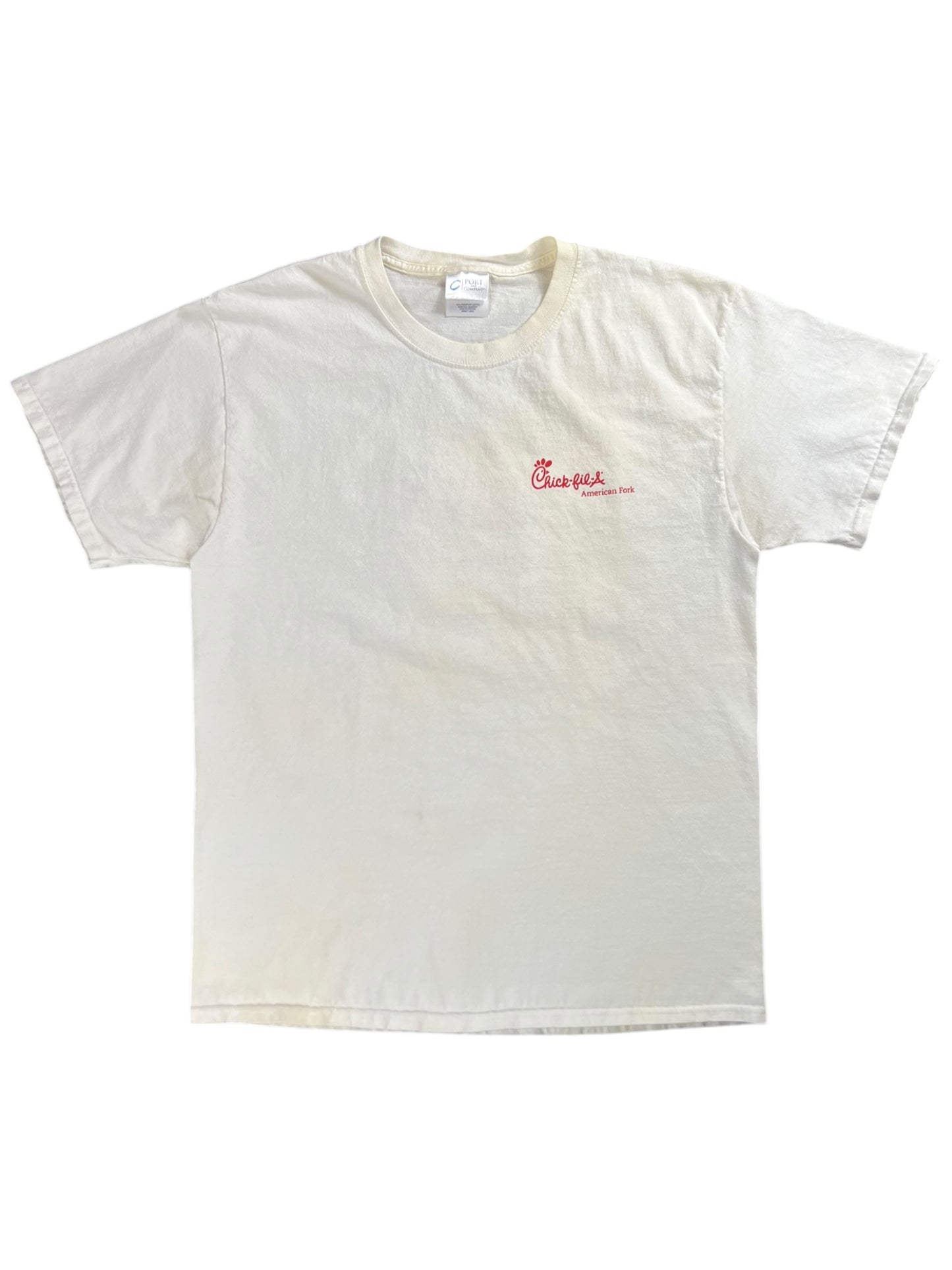 Vintage Y2K Chick-fil-A Reel Winners Eat Chikin tee (L)