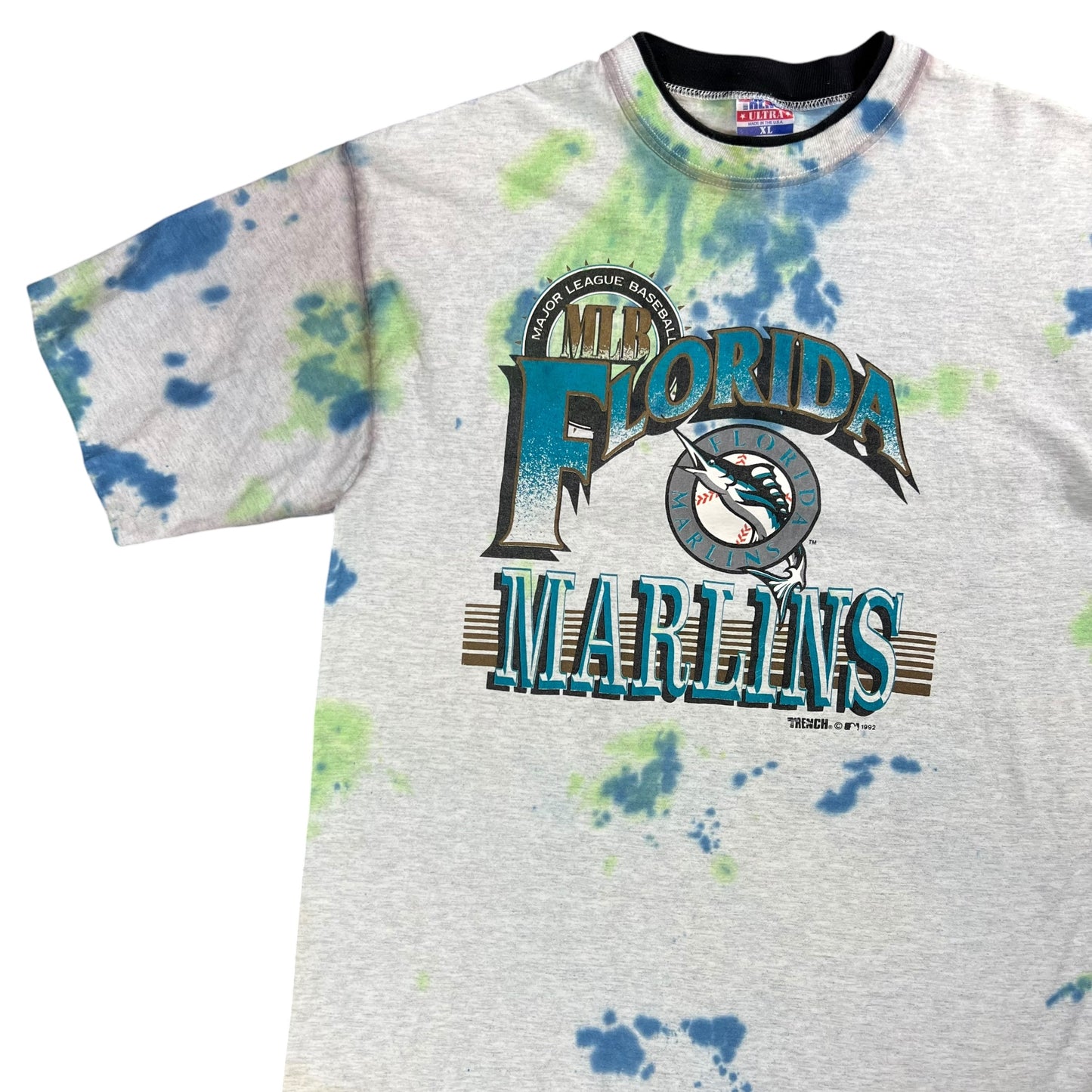 Vintage 90s Florida Marlins tie dye tee (XL)