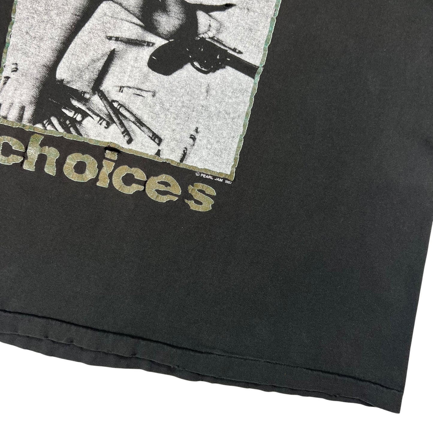Vintage 1992 Pearl Jam Choices Crayons Gun faded band tee (XL)