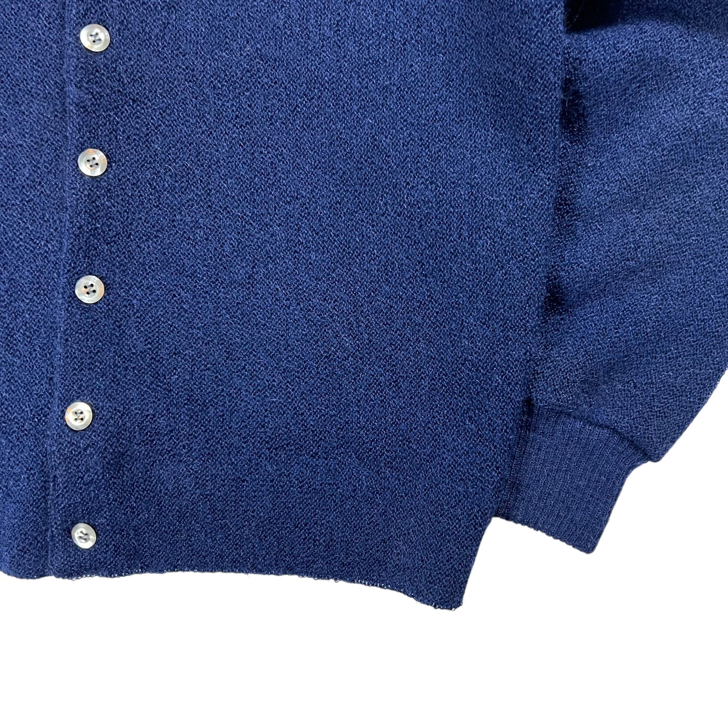 Vintage 1970s Mohair blend navy cardigan sweater (M/L)