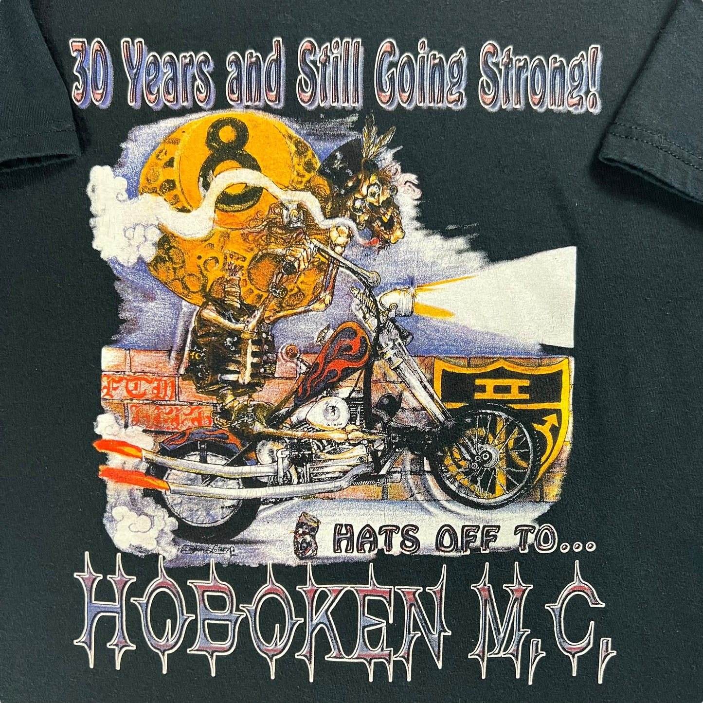 Vintage Y2K Hoboken M.C. New Jersey Motorycle Club tee (M)