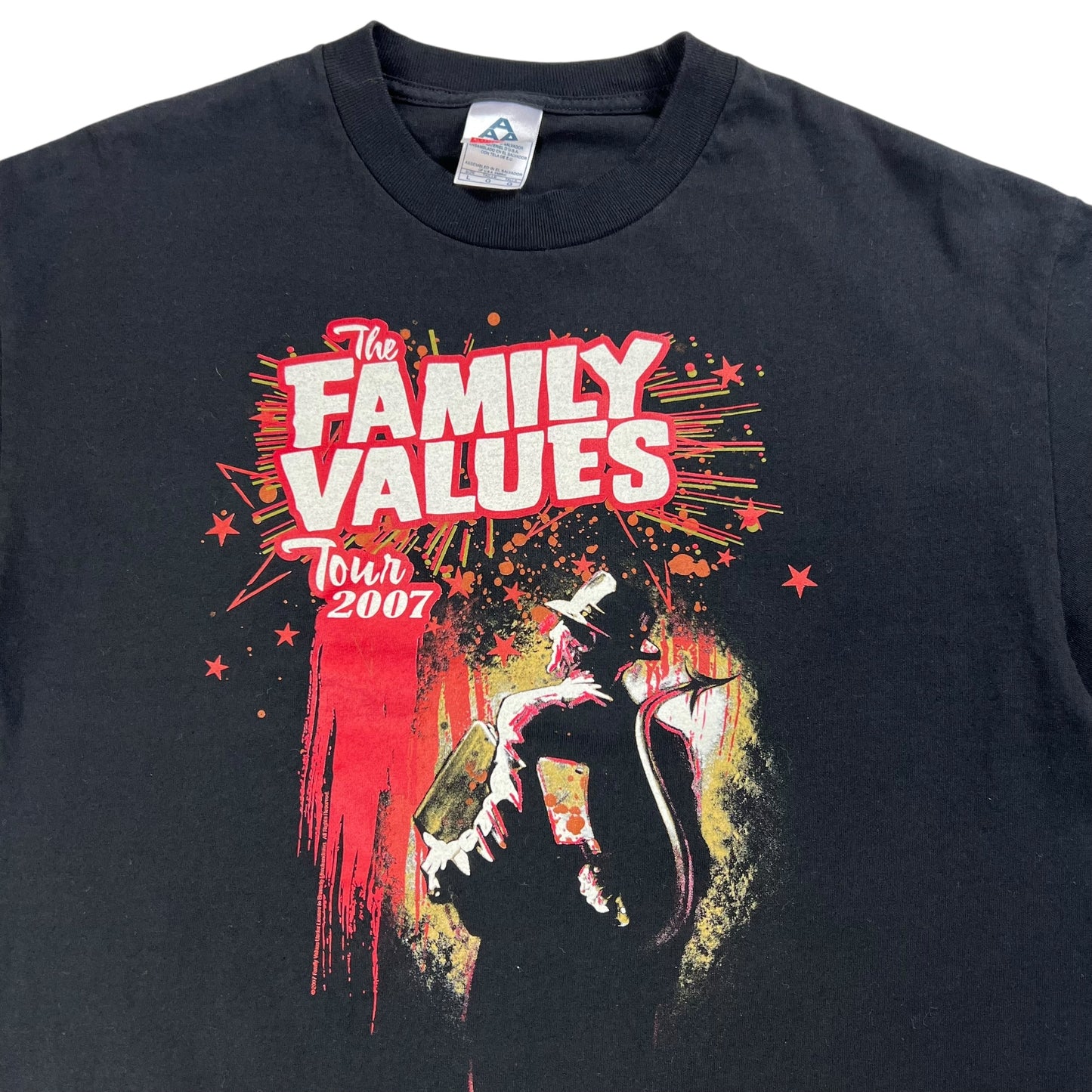 Vintage 2007 Family Values Tour Korn Evanescence band tee (L)