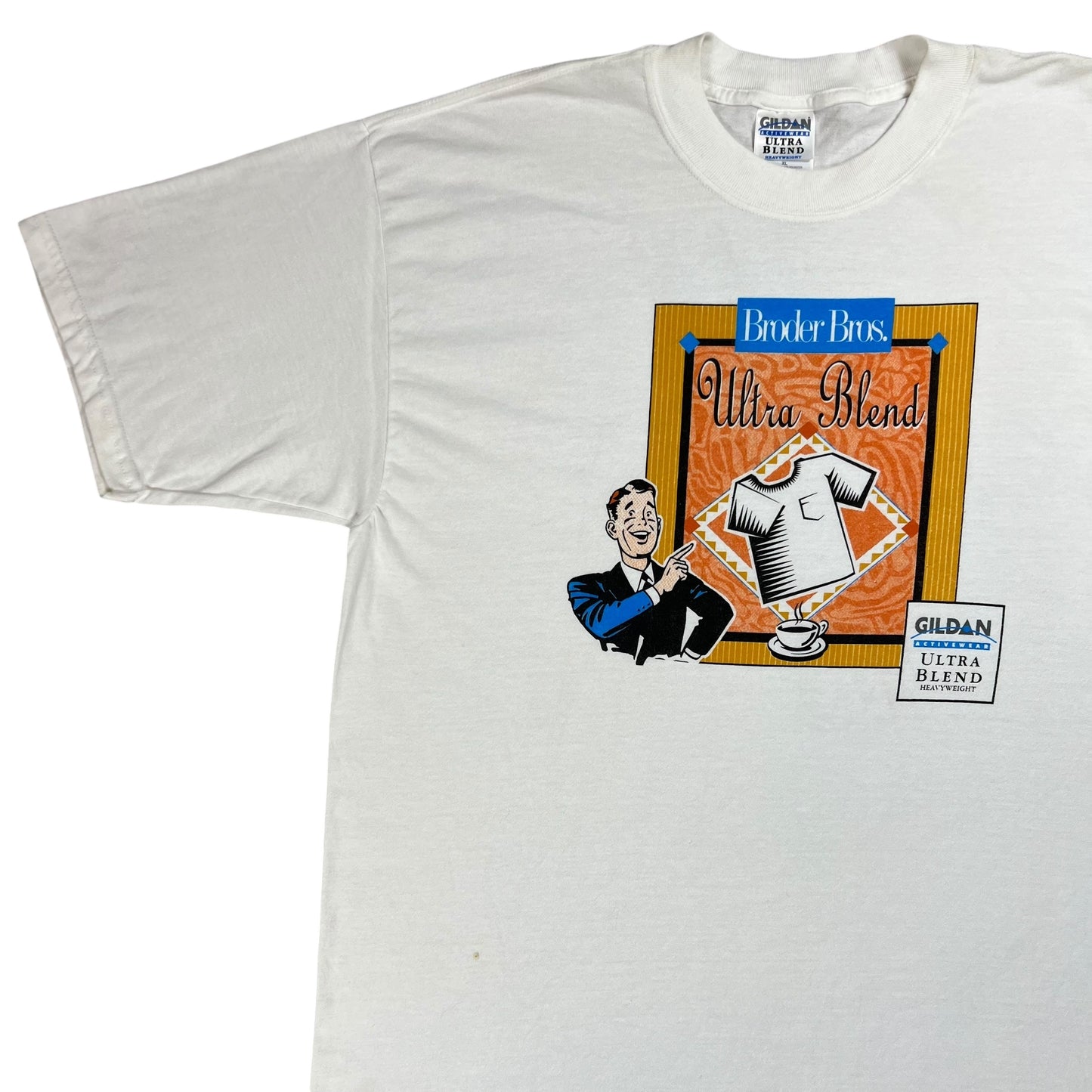 Vintage 90s Gildan Ultra Blend promo shirt shirt tee (XL)