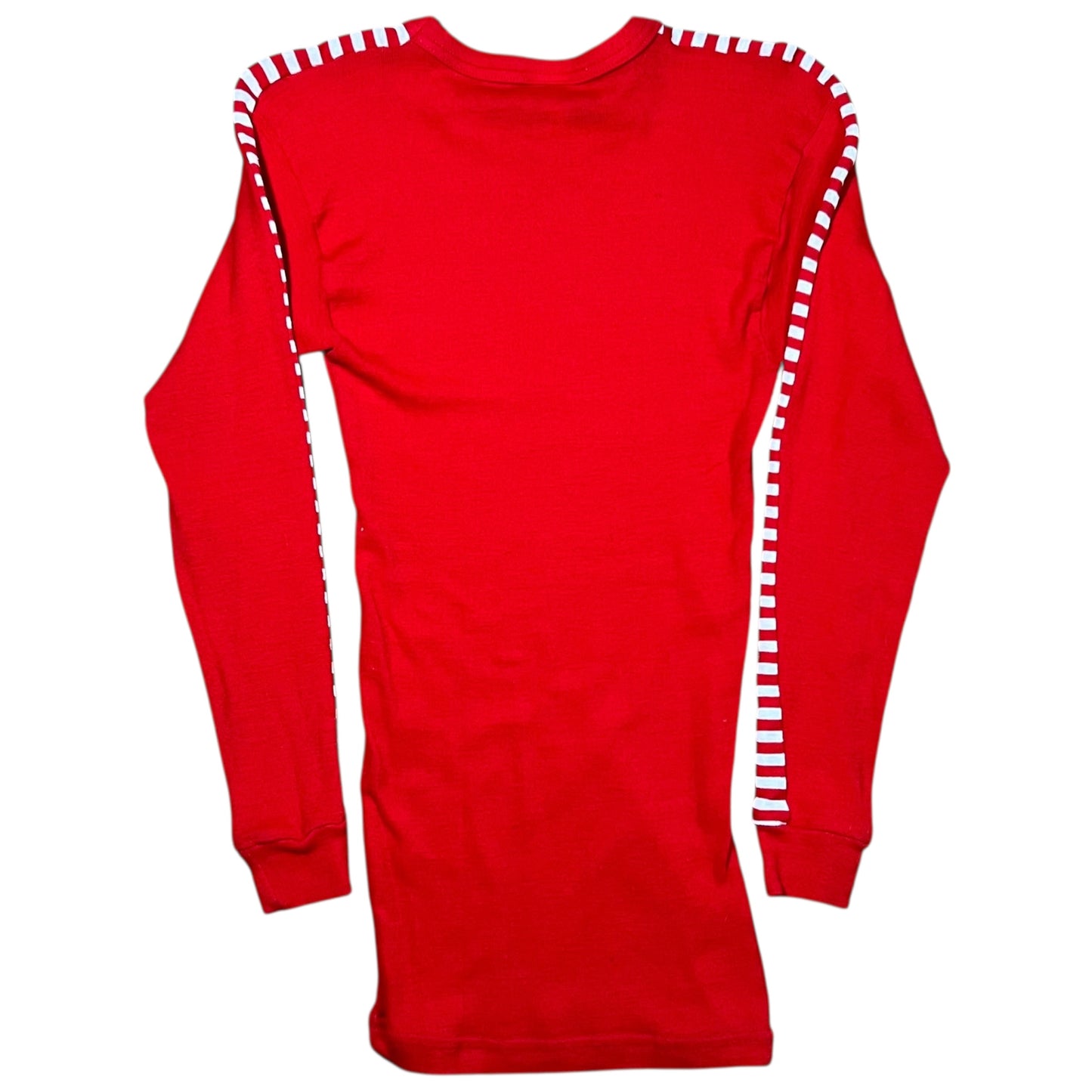 Vintage 80s Helly Hansen red checkered sleeve print long sleeve thermal shirt (S)