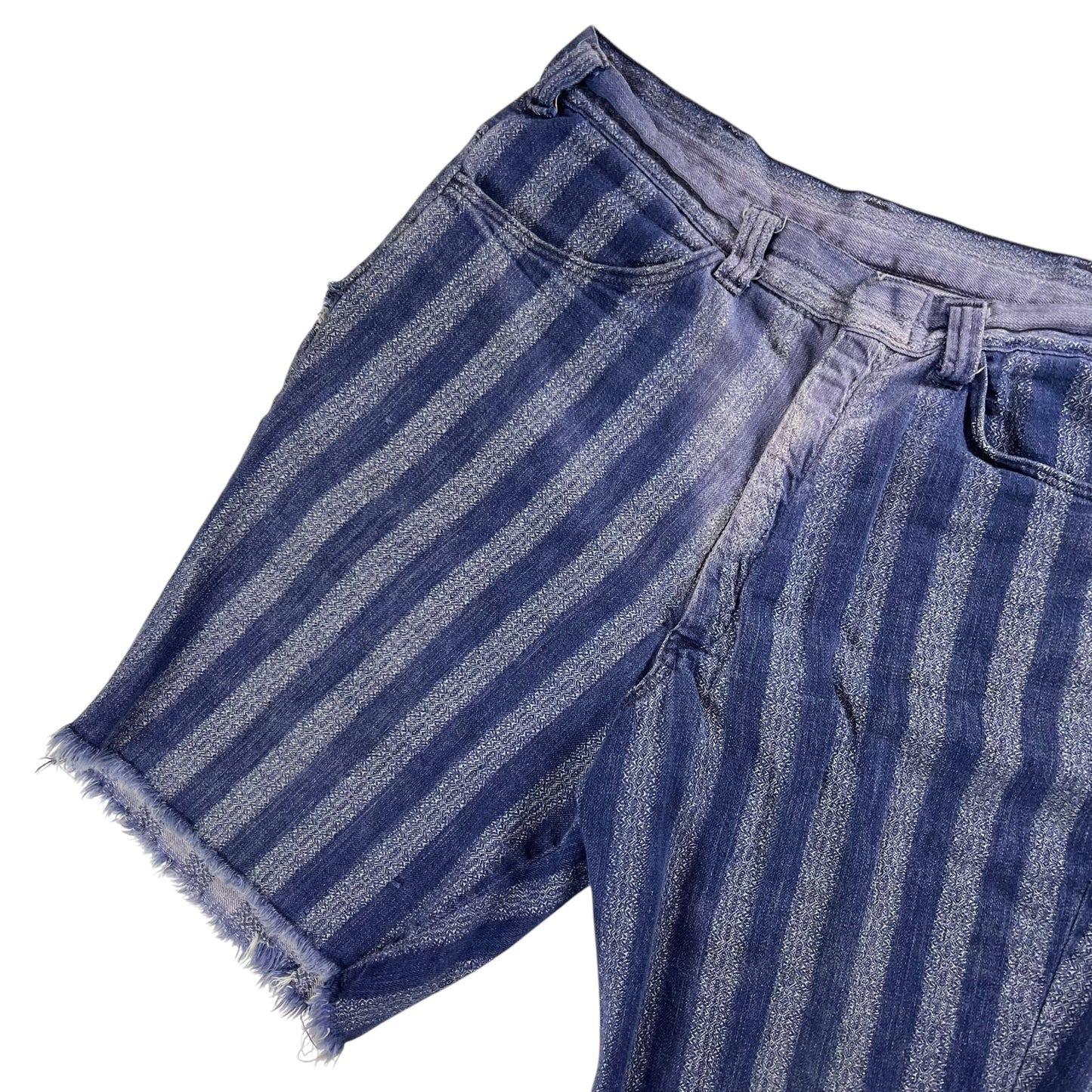 Vintage 1970s faded striped cut off shorts (31)