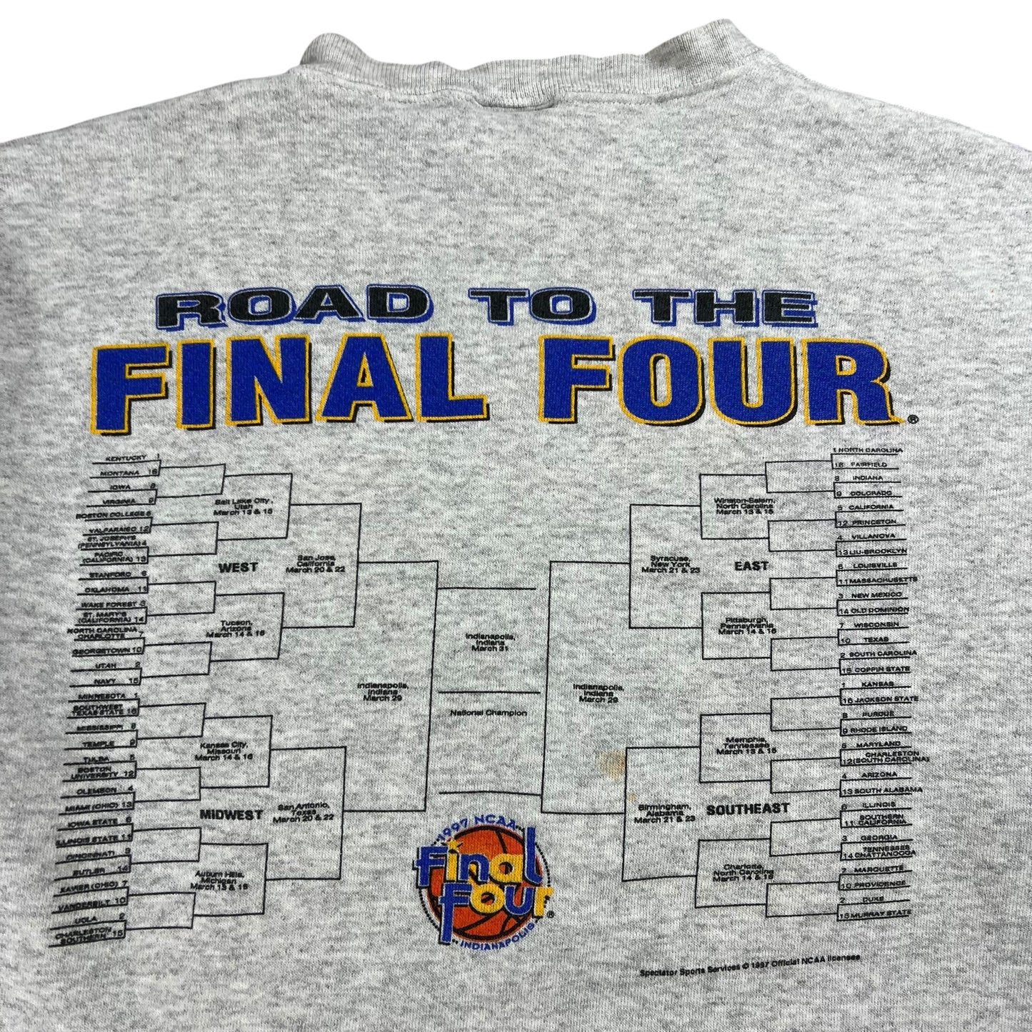 Vintage 1997 NCAA basketball Final Four crewneck (L)