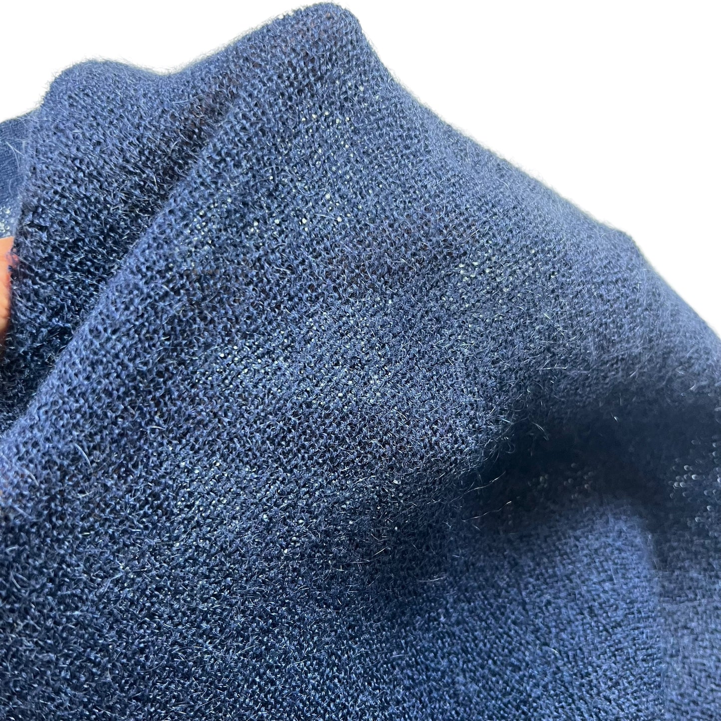 Vintage 1970s Mohair blend navy cardigan sweater (M/L)