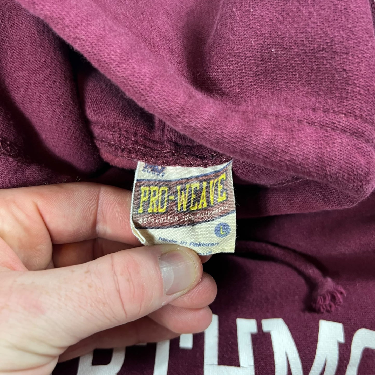 Vintage Y2K Swarthmore College faded weave hoodie (L/XL)