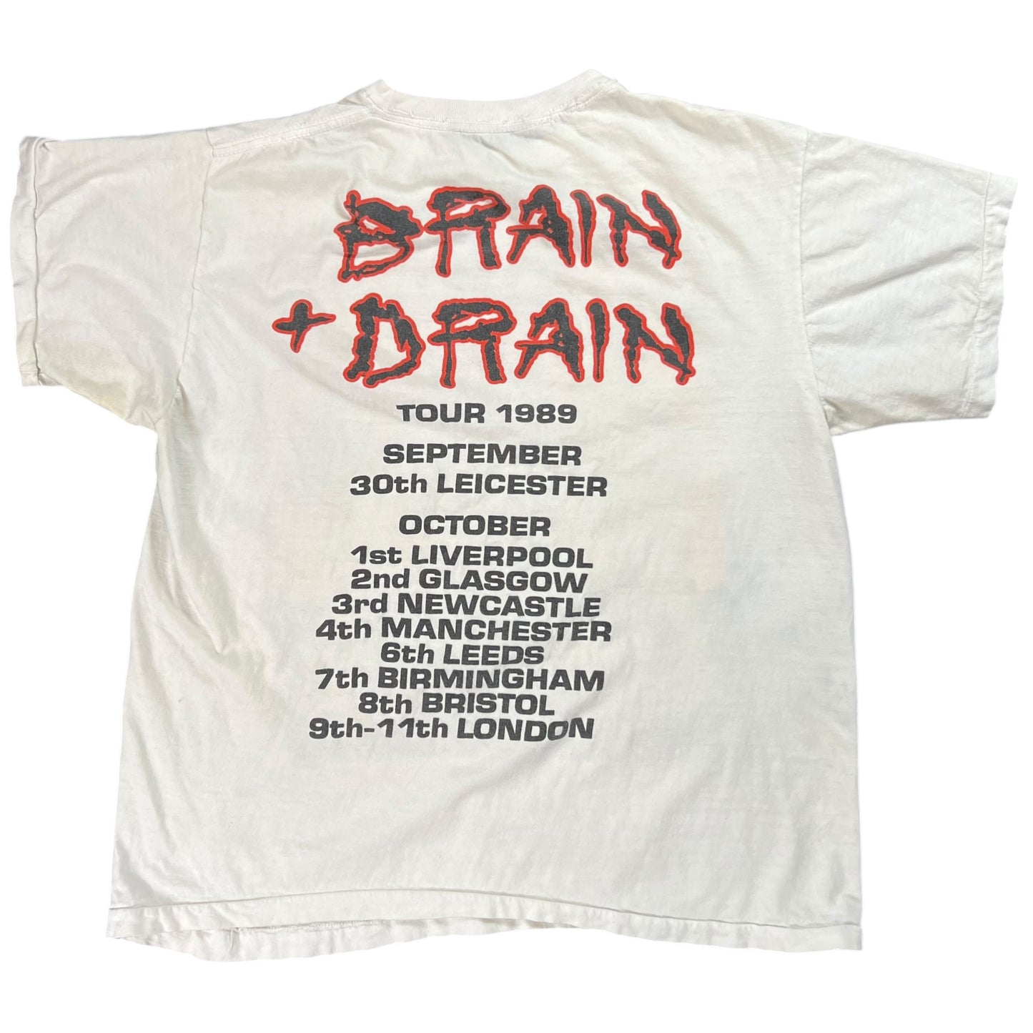 Vintage 1989 The Ramones Brain + Drain band tee (M)