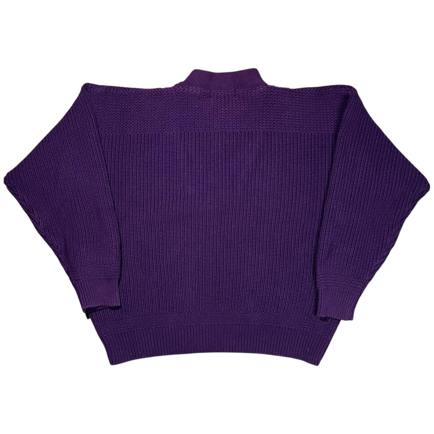 Vintage 90s Eddie Bauer purple knit Henley sweater (L)
