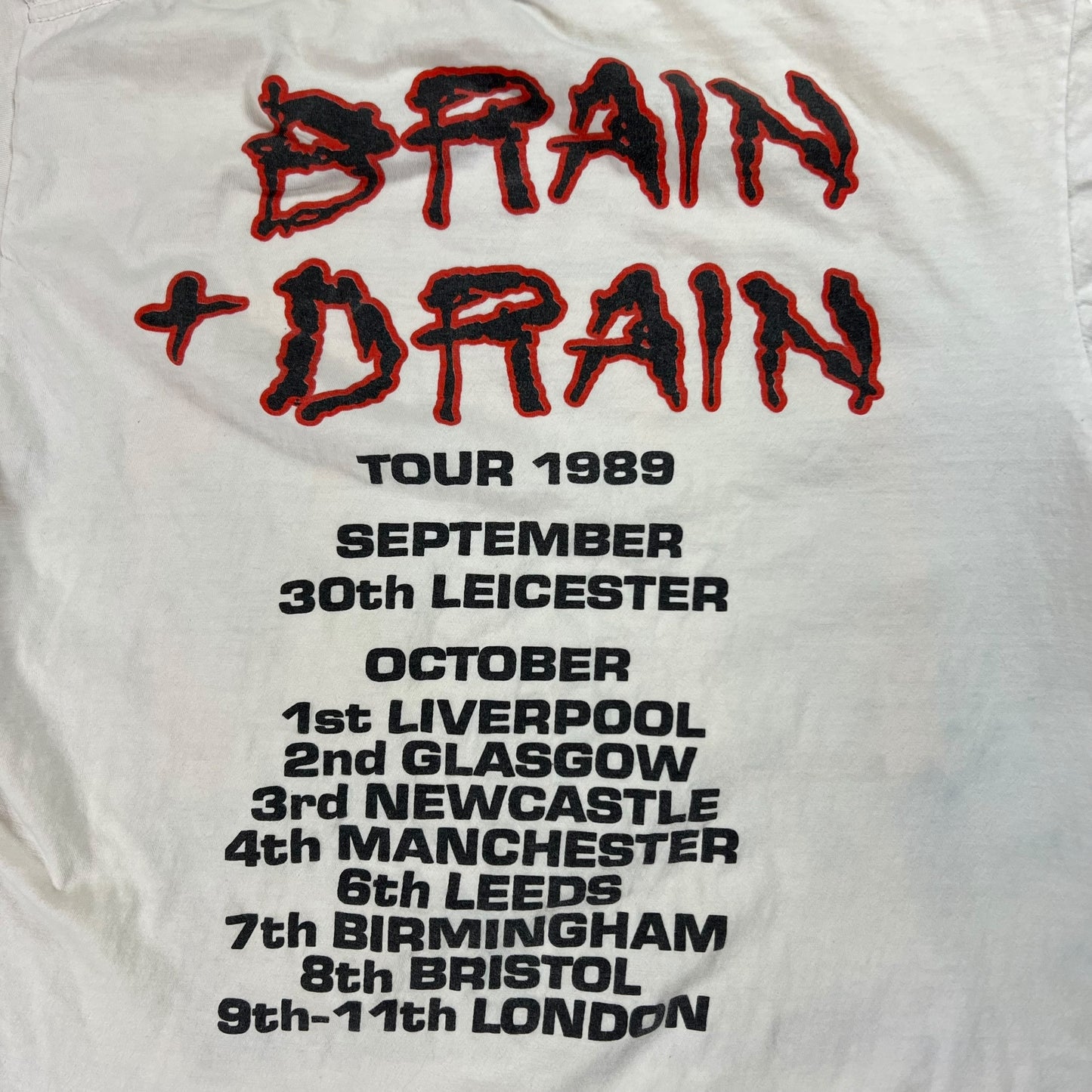 Vintage 1989 The Ramones Brain + Drain band tee (M)